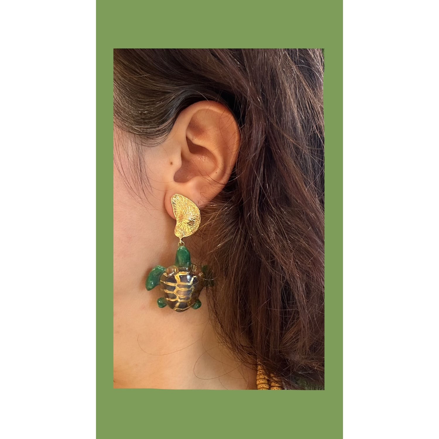Caretta D’oro - Turtle Shaped Earring