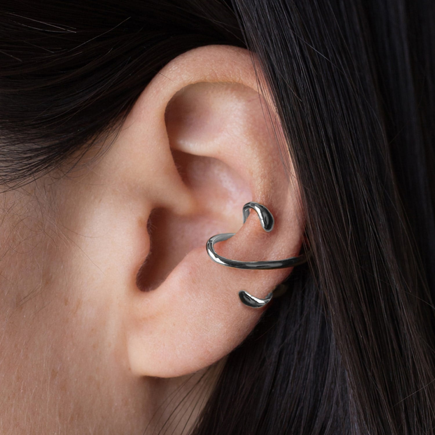Carl Ear Cuff Silver Climber Statement Sterling 925 Unique Earlobe
