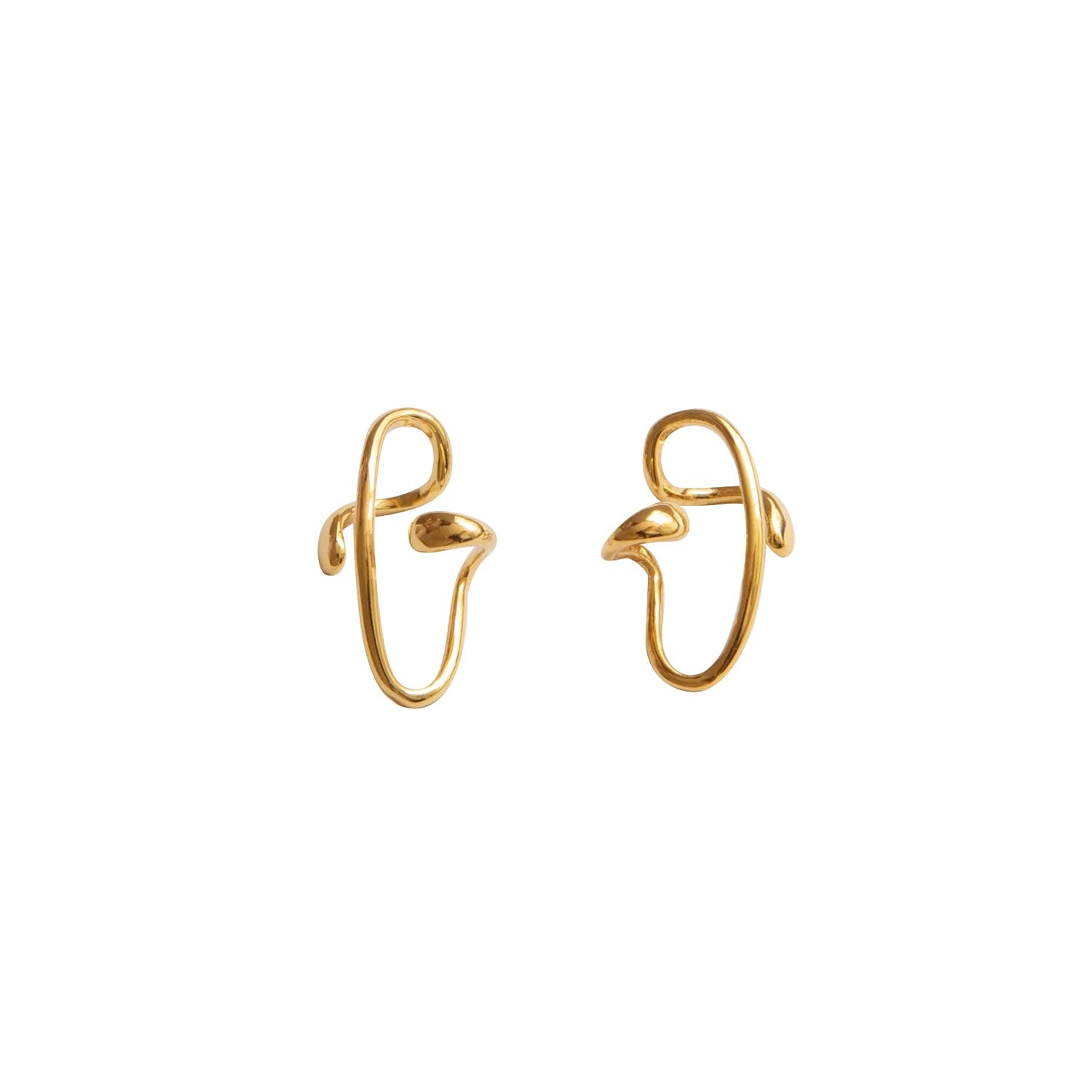 Vermeil Carl Ear Cuff Gold Climber Modern Statement Minimalist Sterling Silver