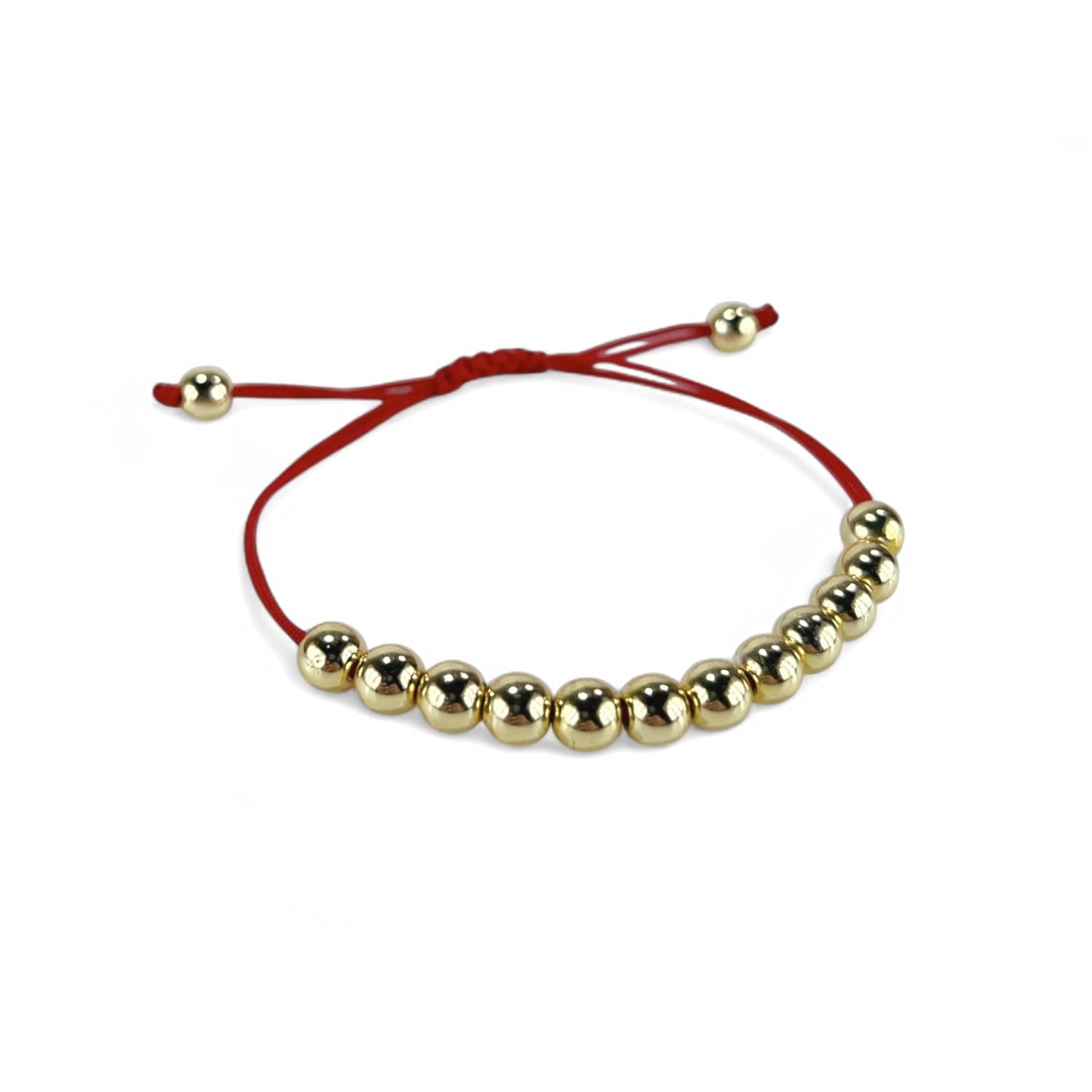 Carmen Gold-Plated Red Cord Bracelet
