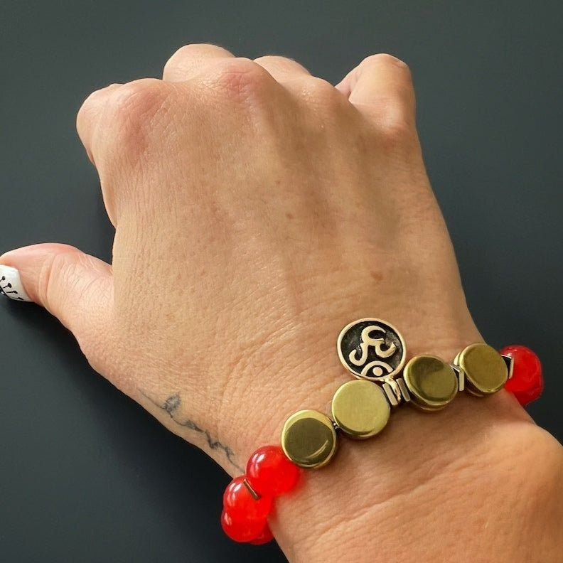 Carnelian Yoga Bracelet - Red