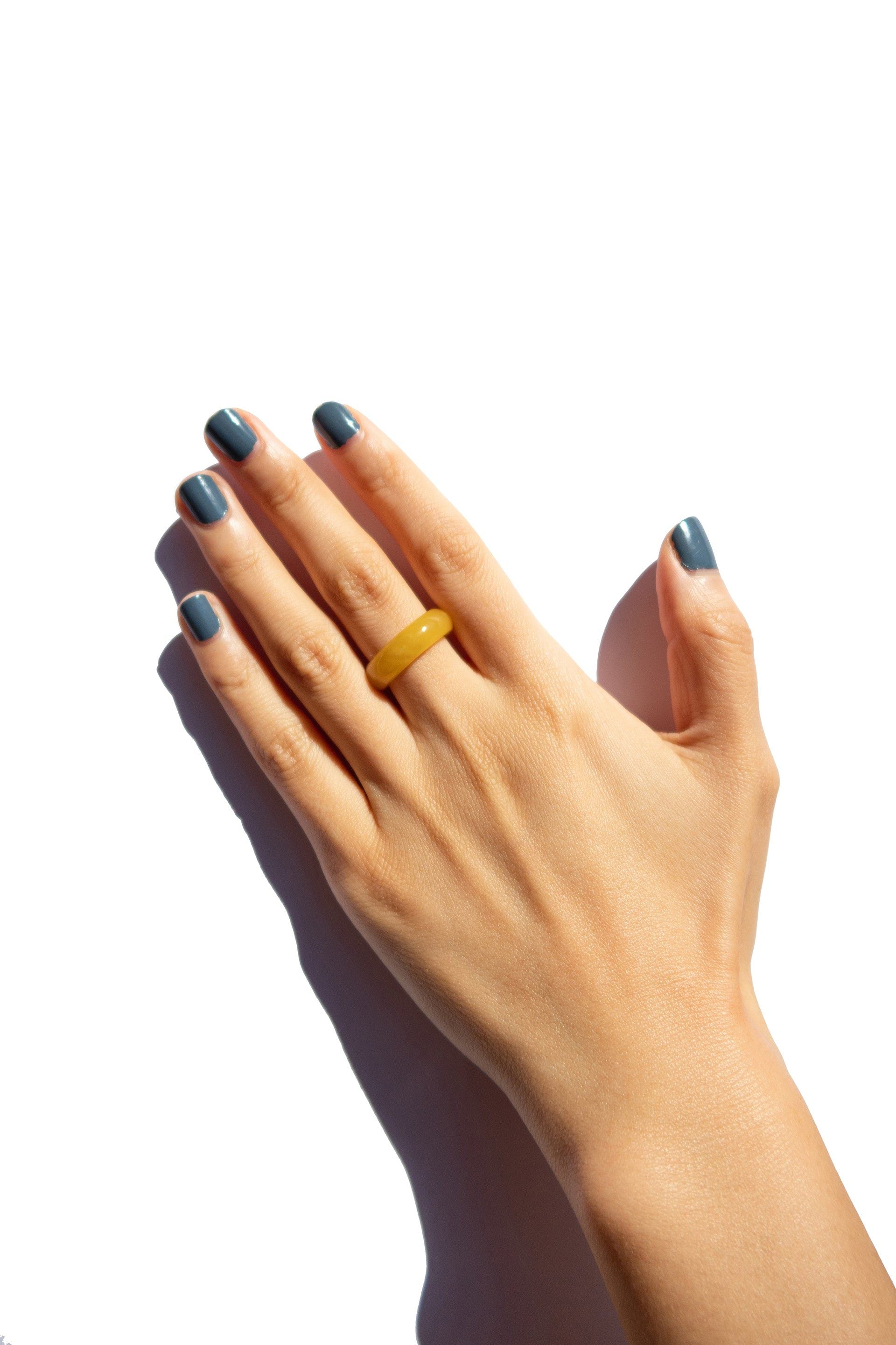 Carrie Yellow Jade Ring