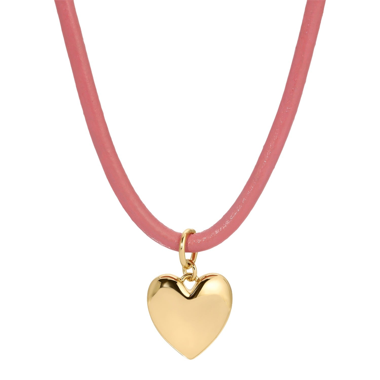Casey Heart Necklace - Small In Pink