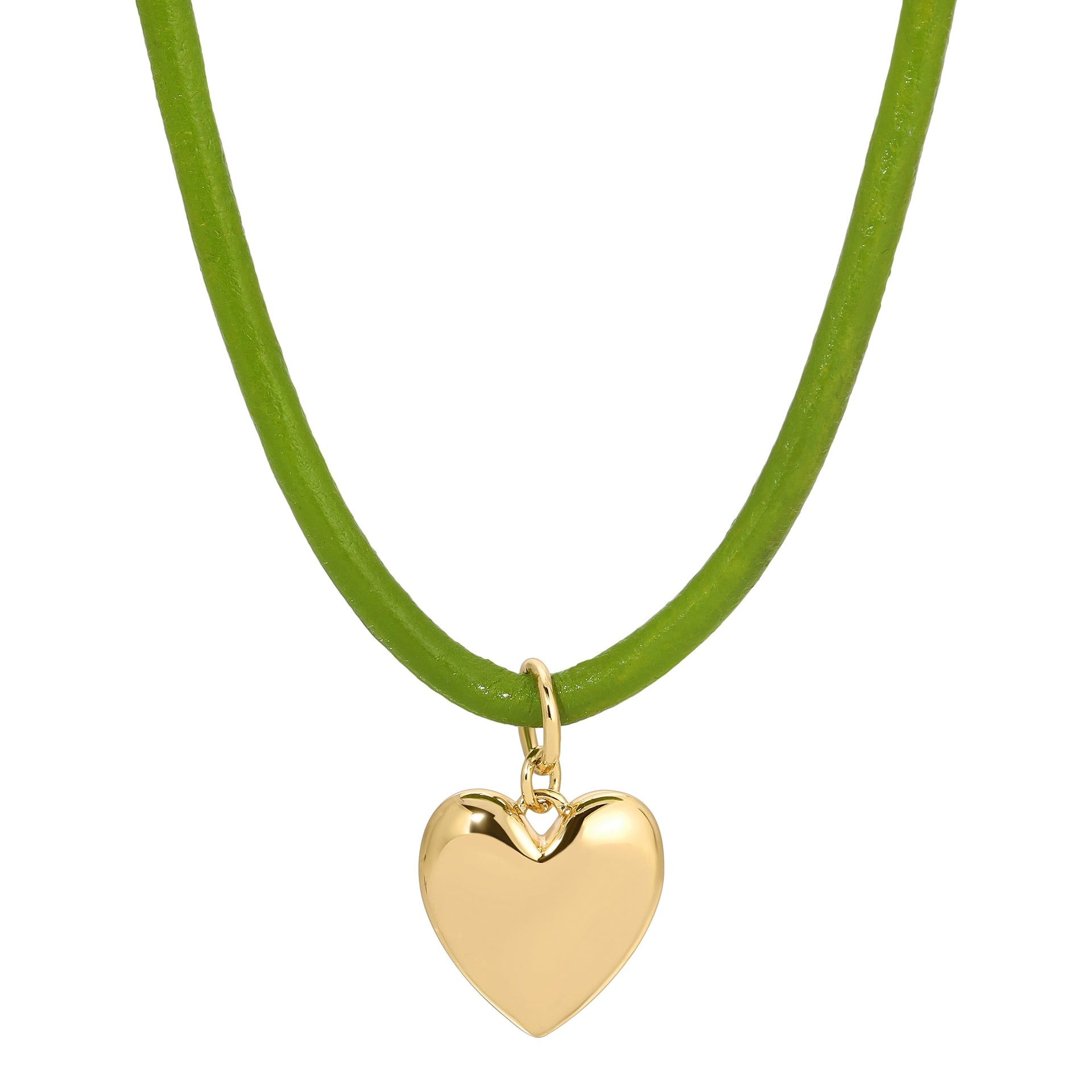 Casey Heart Necklace - Small In Green