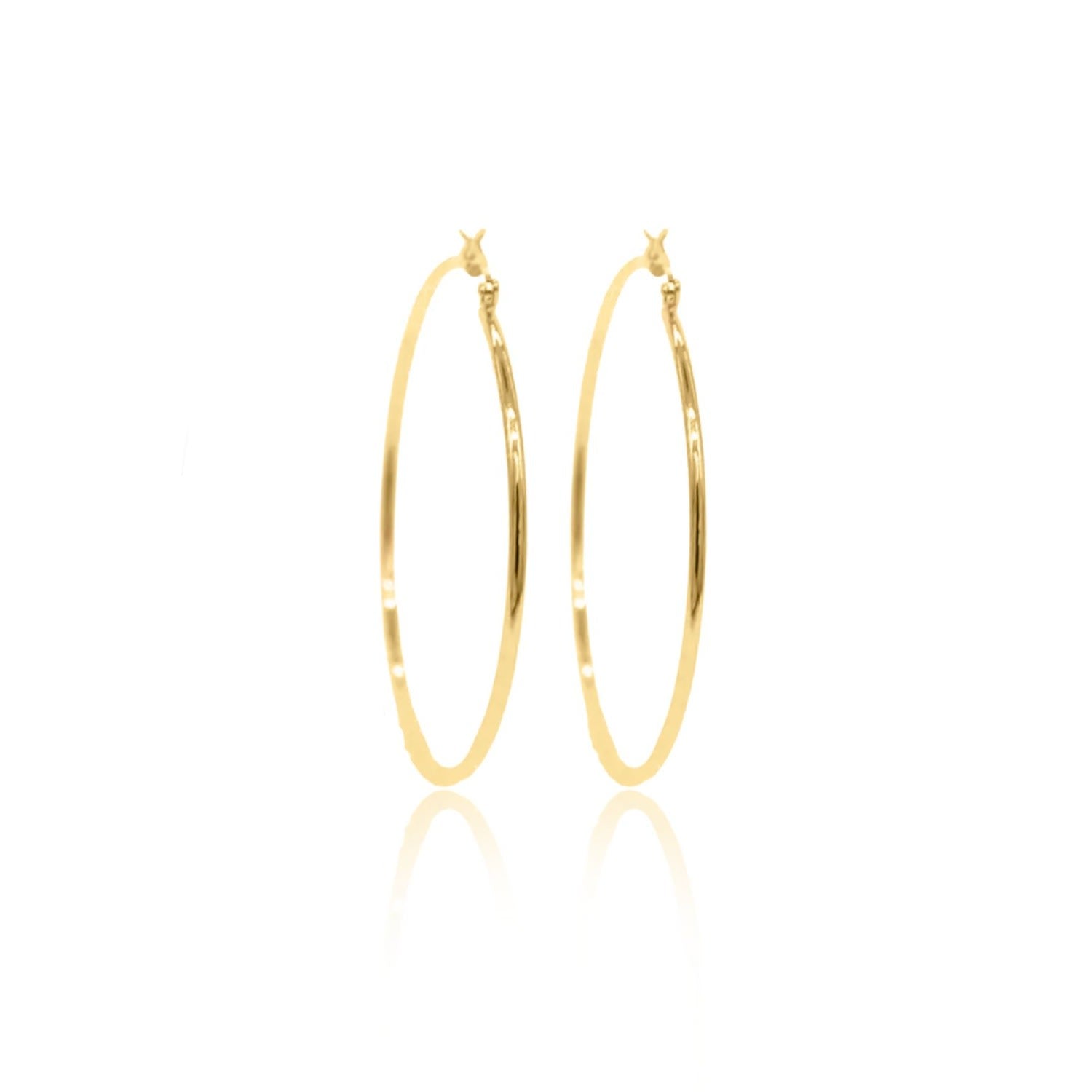 Casia Minimal Hoop Earrings - Gold