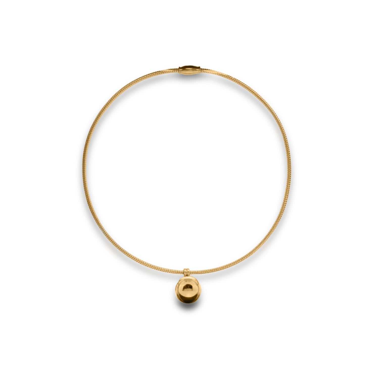 Casie Twist Chain Ball Pendant Necklace