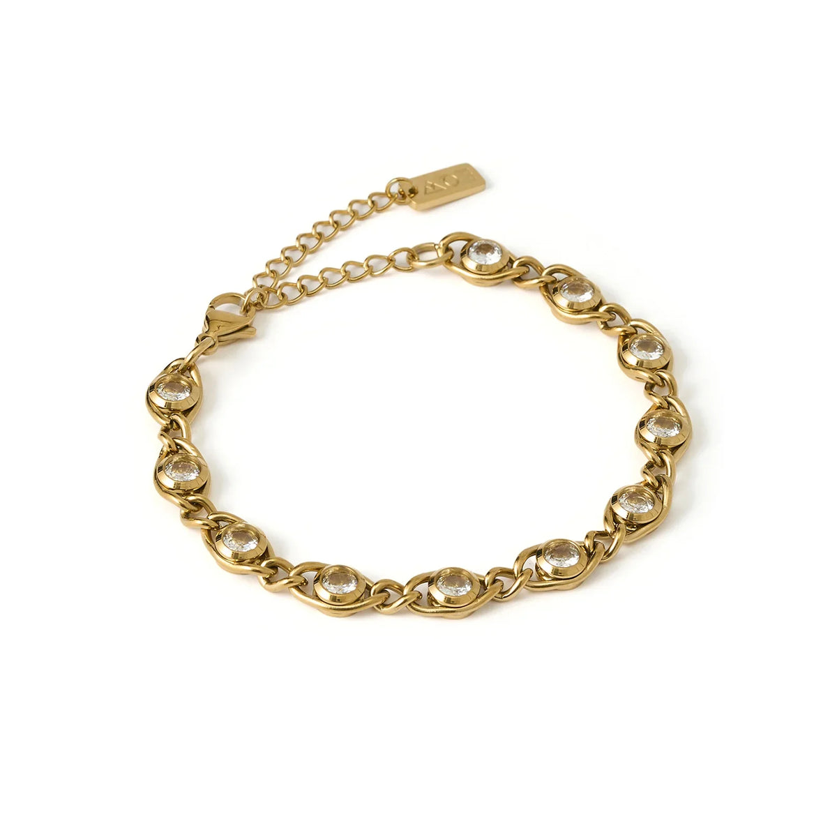 Cassandra Gold Bracelet Stone