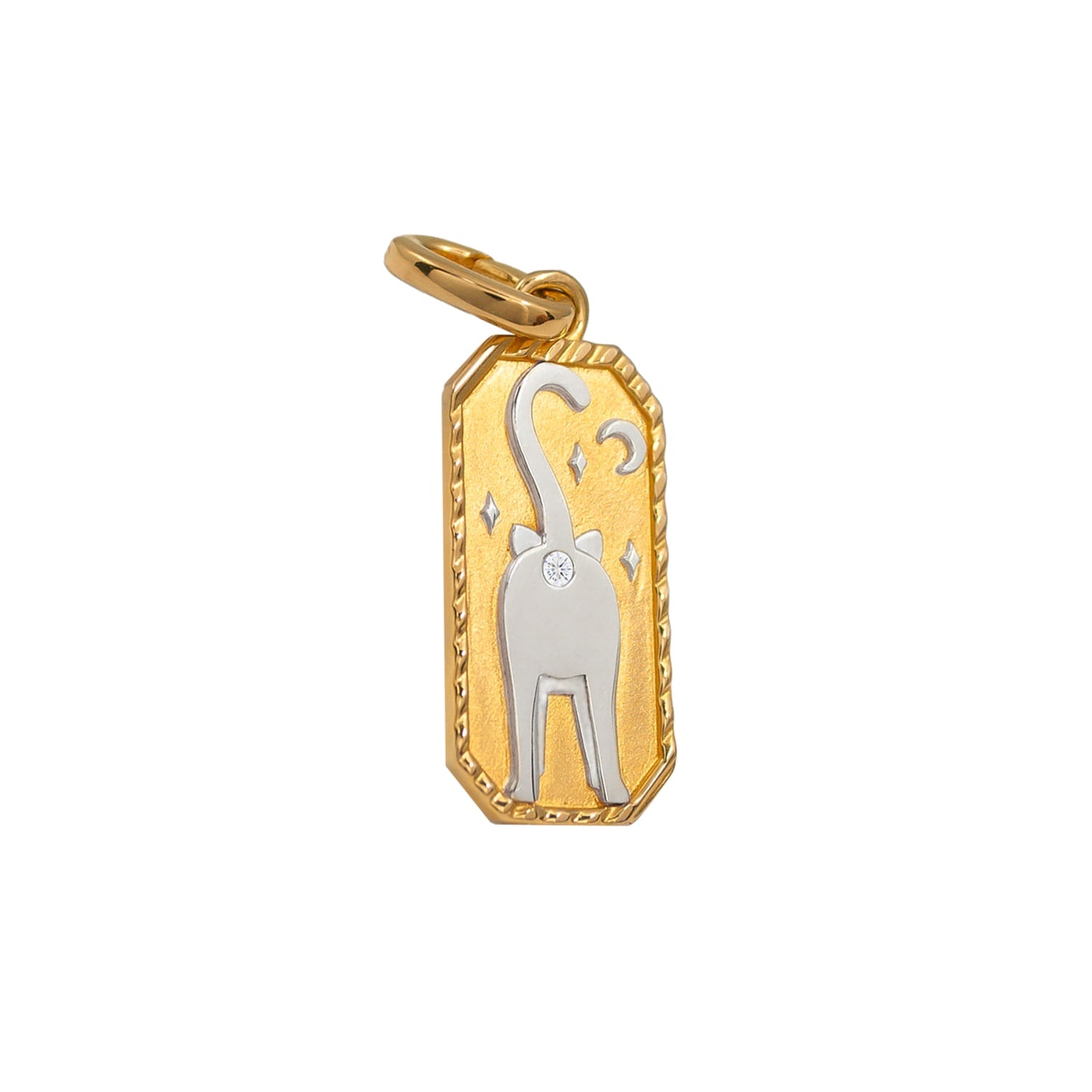 Meowdy Cat Mood Pendant In Gold & Silver