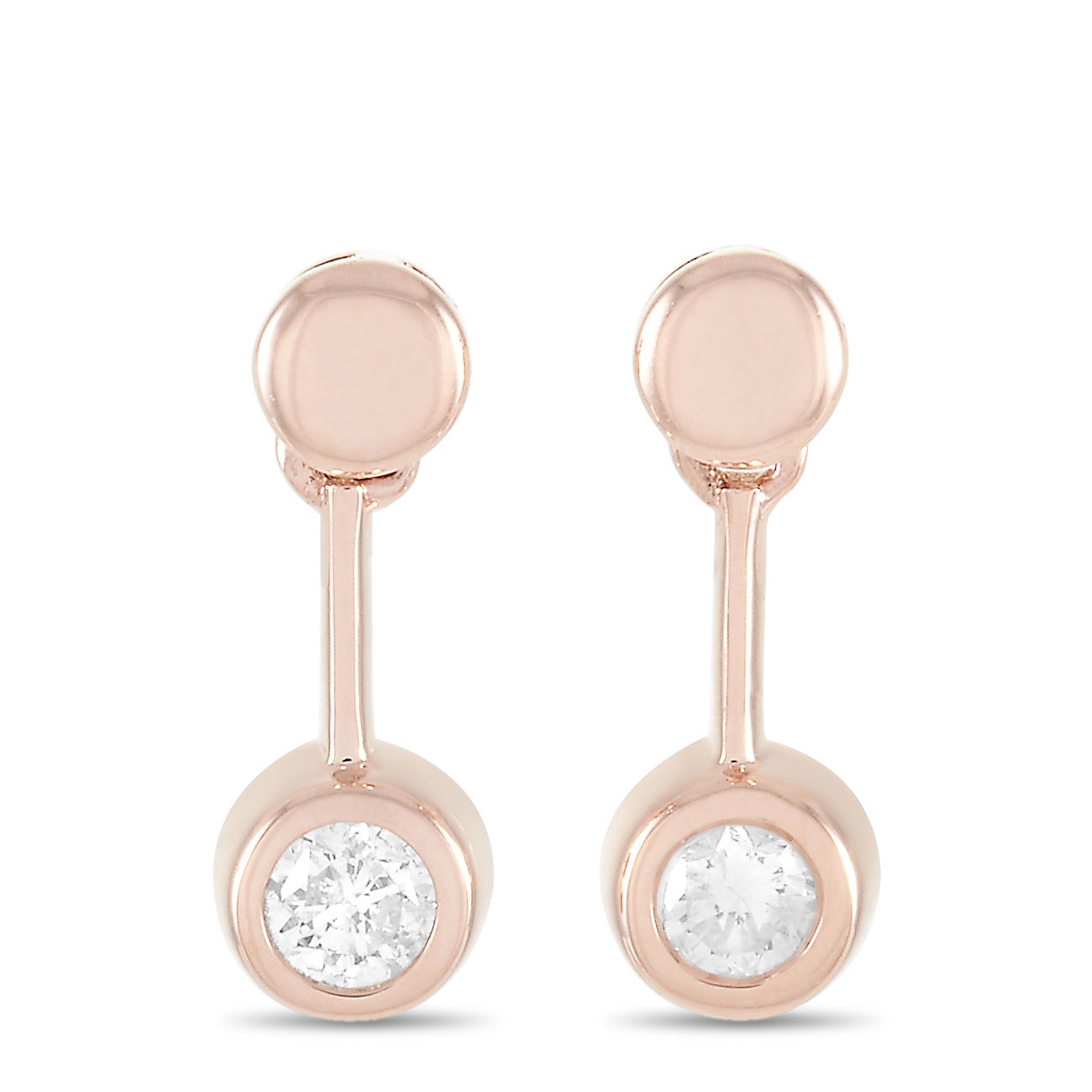 14K Rose Gold 0.16 ct Diamond Earrings