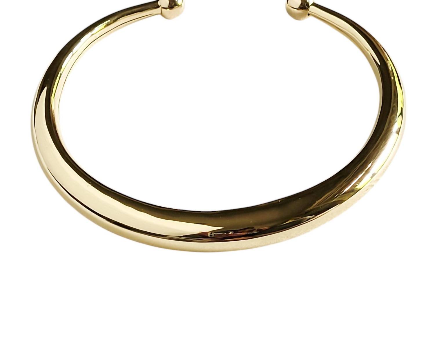 Women's Brass Tuareg Simple Collar Necklace Choker in Gold