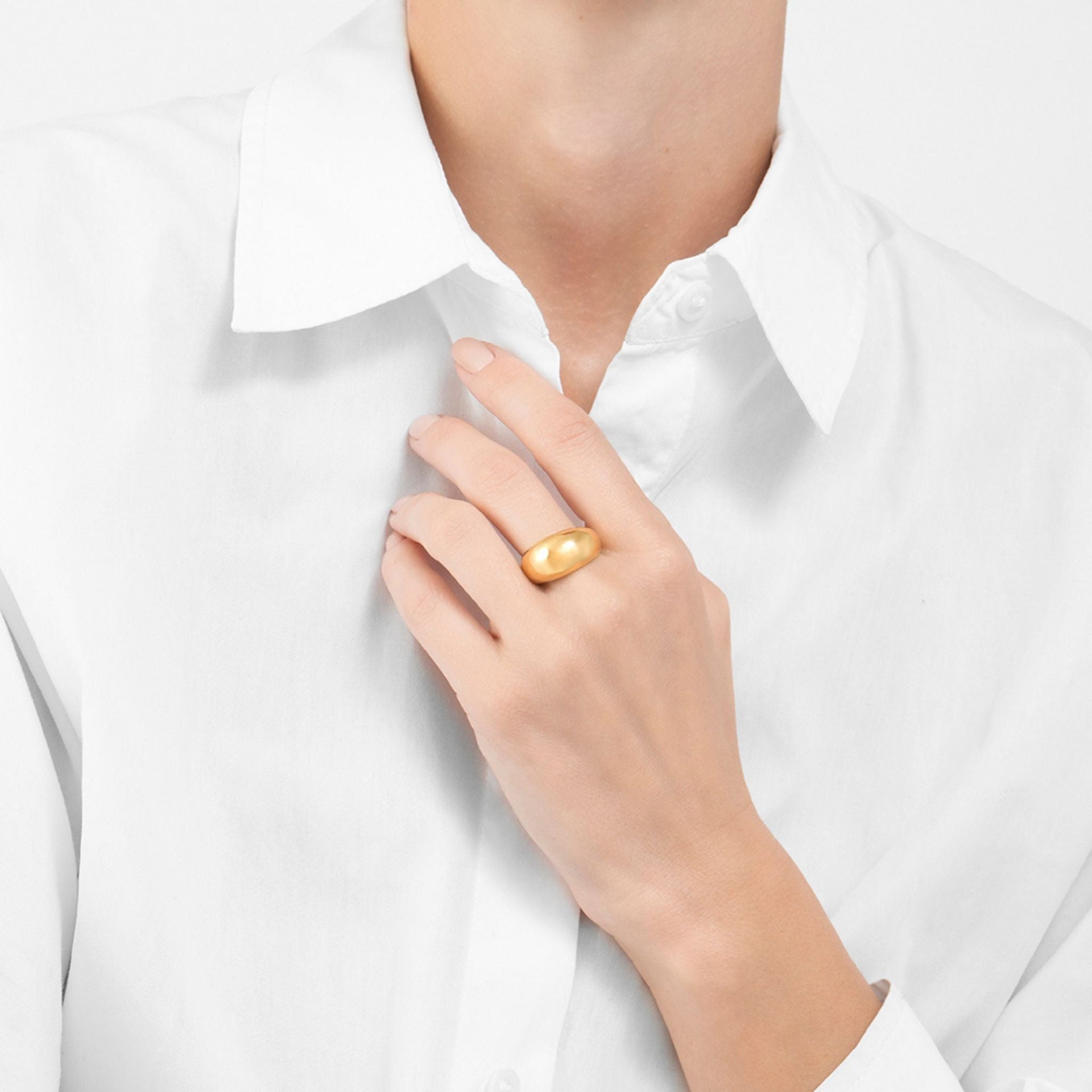 Adornia Water Resistant Dome Ring gold