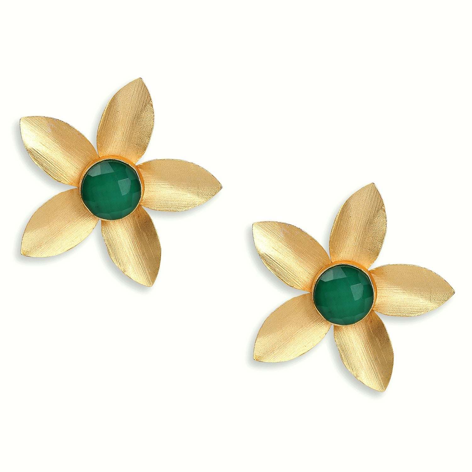 Gold-plated Floral Studs