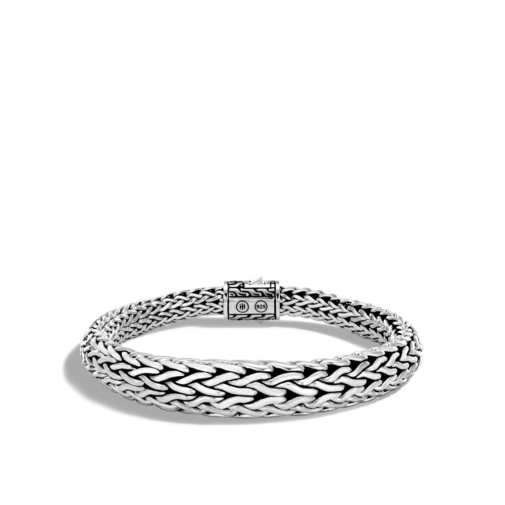 Classic Chain 11MM Graduated Bracelet in Silver