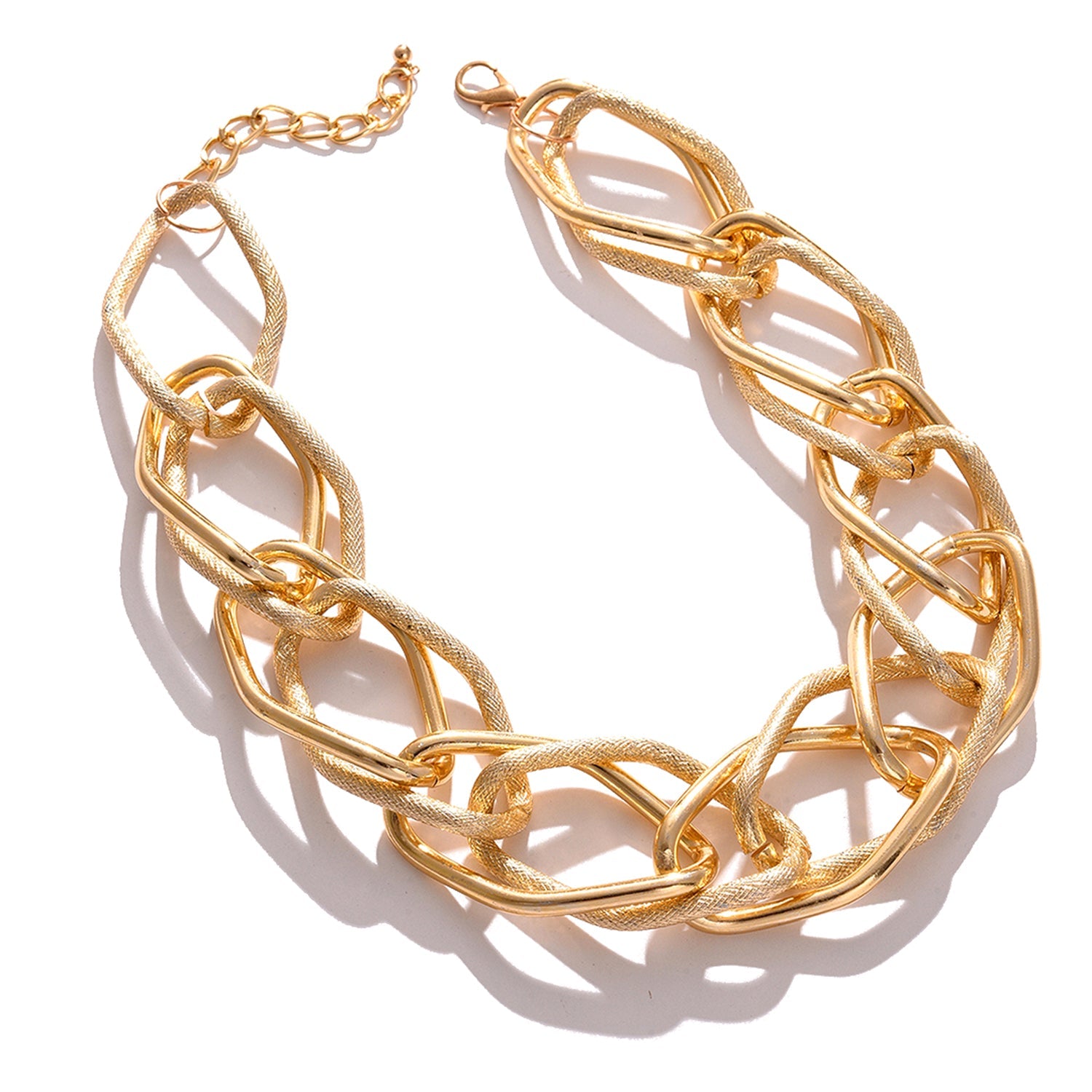 Gold Plated Necklace With Chain Detail