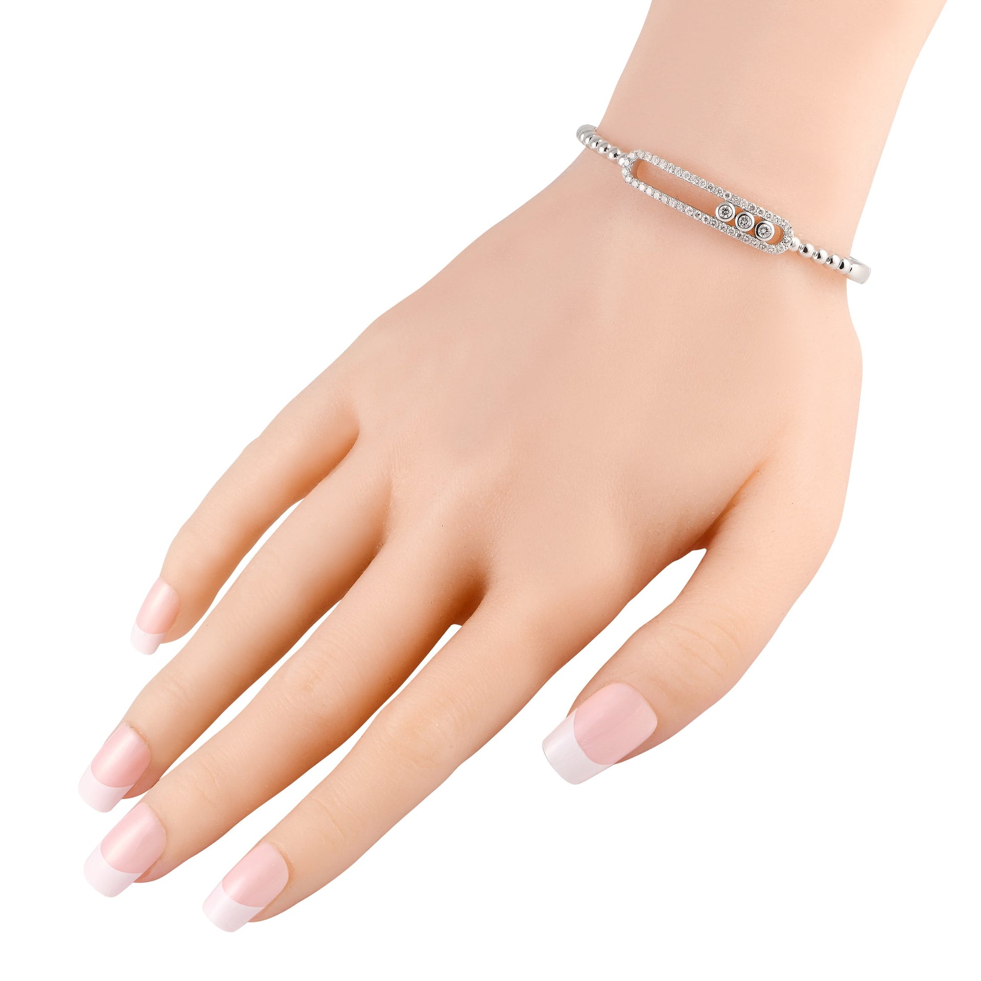 LB Exclusive 18K White Gold 1.85ct Diamond Bracelet ALB-15412