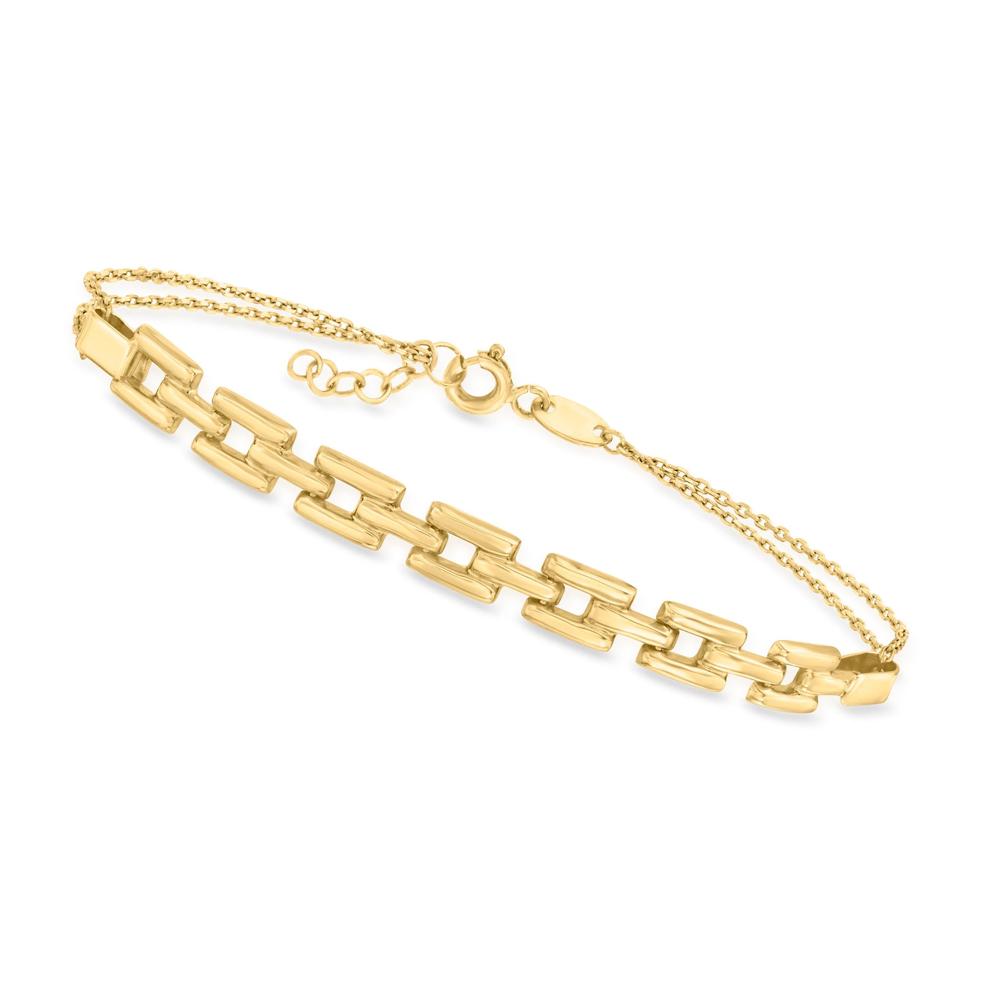 10kt Yellow Gold Panther-Link Centerpiece Bracelet