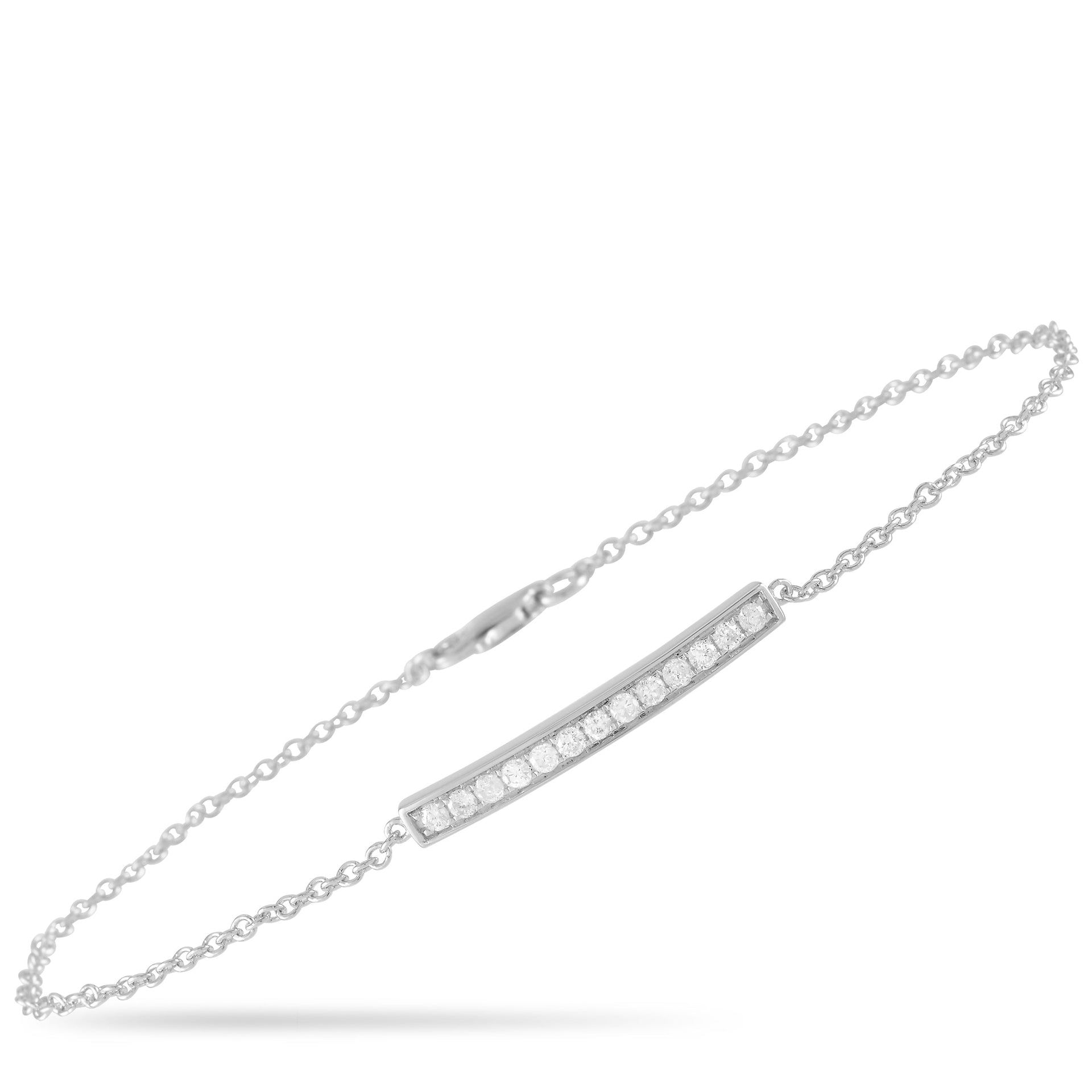 14K White Gold 0.25 ct Diamond Bracelet