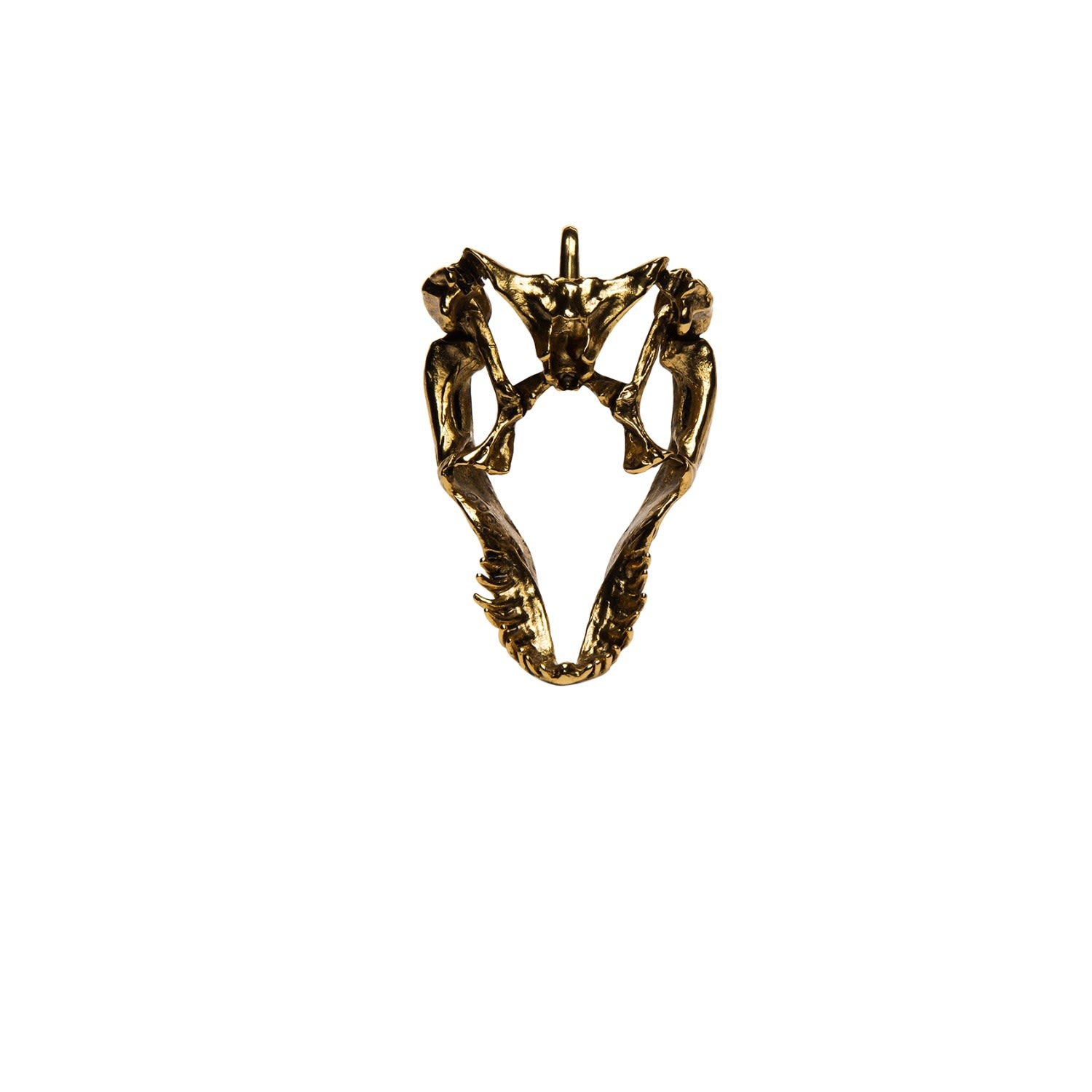 Large Gila Skull Clip-On Charm- Gold