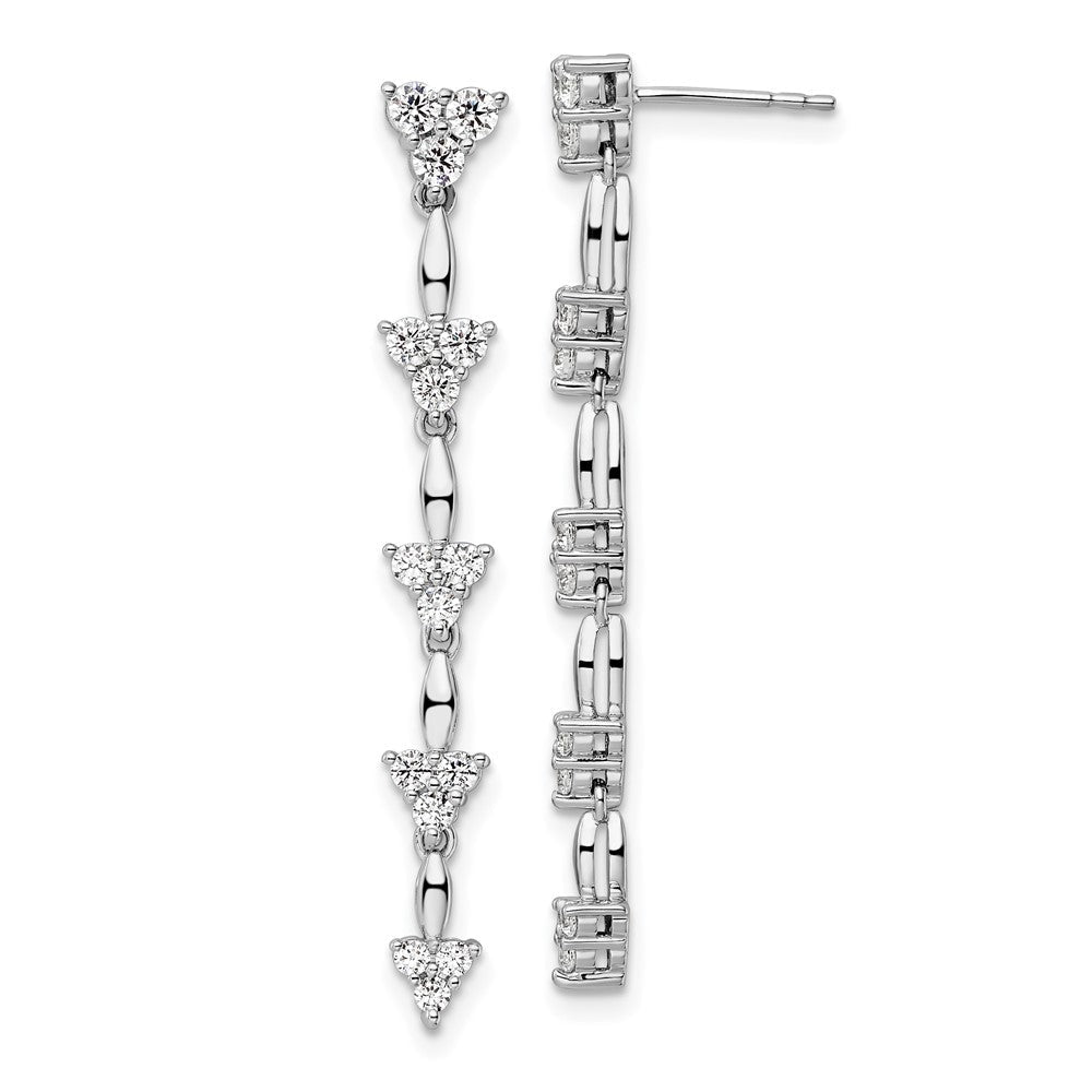 14K White Gold 1 CT Lab Grown Diamond Marquise Cluster Dangle Earrings VS Clarity G-H Color
