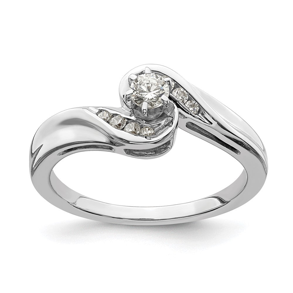 14k White Gold Lab Grown Diamond Engagement Ring 1/4ct Clarity- VS Color- G-H