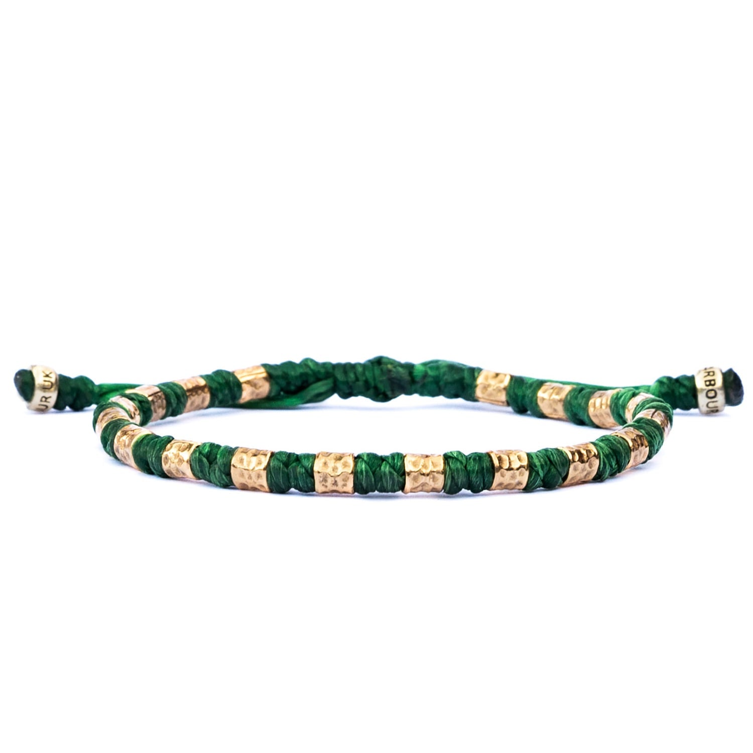 Rope & Rustic Gold Silver Viking Women's Bracelet - Freya - Green
