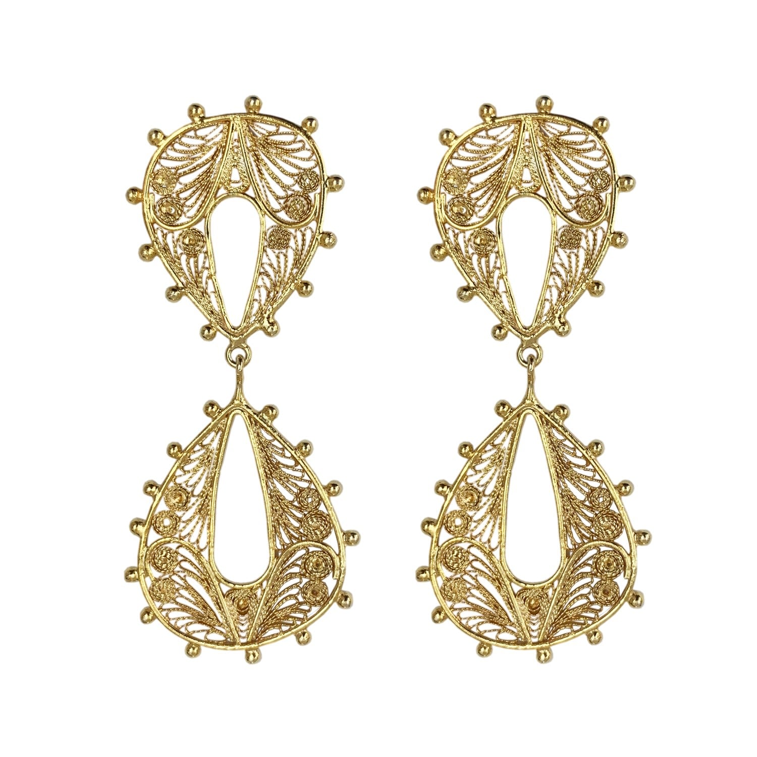 Pandora Bow Golden Earrings