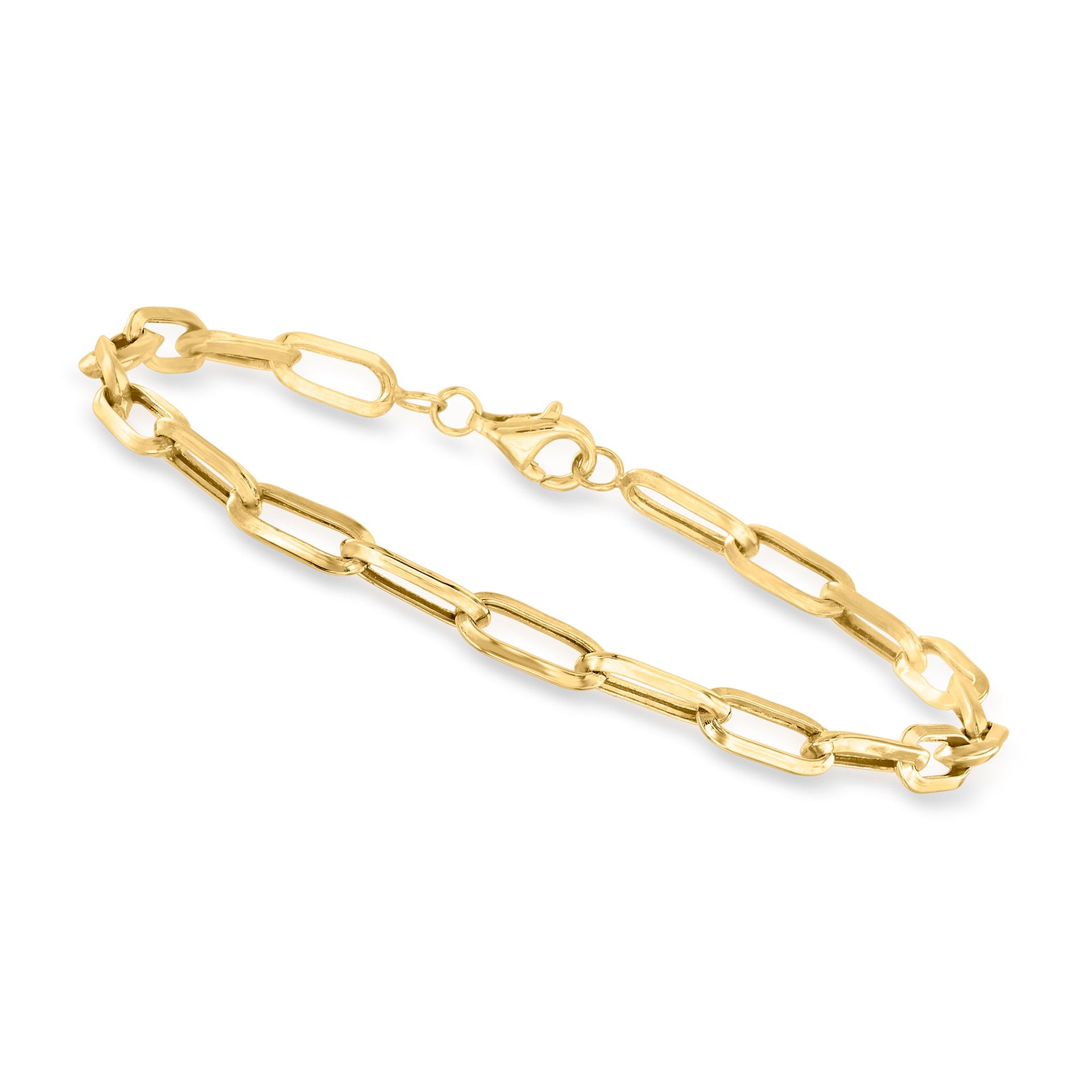 10kt Yellow Gold Paper Clip Link Bracelet