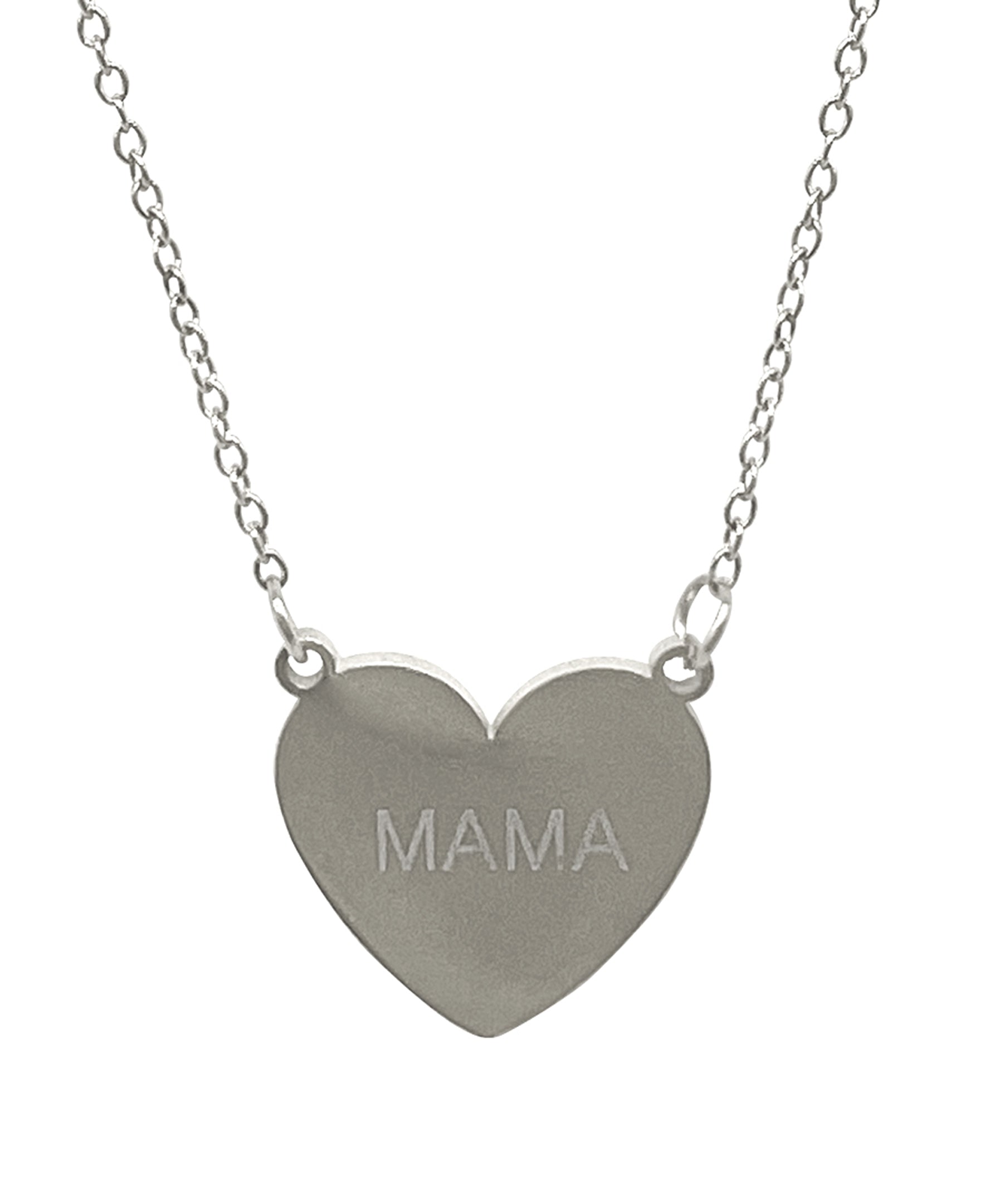 Mama Heart Necklace silver