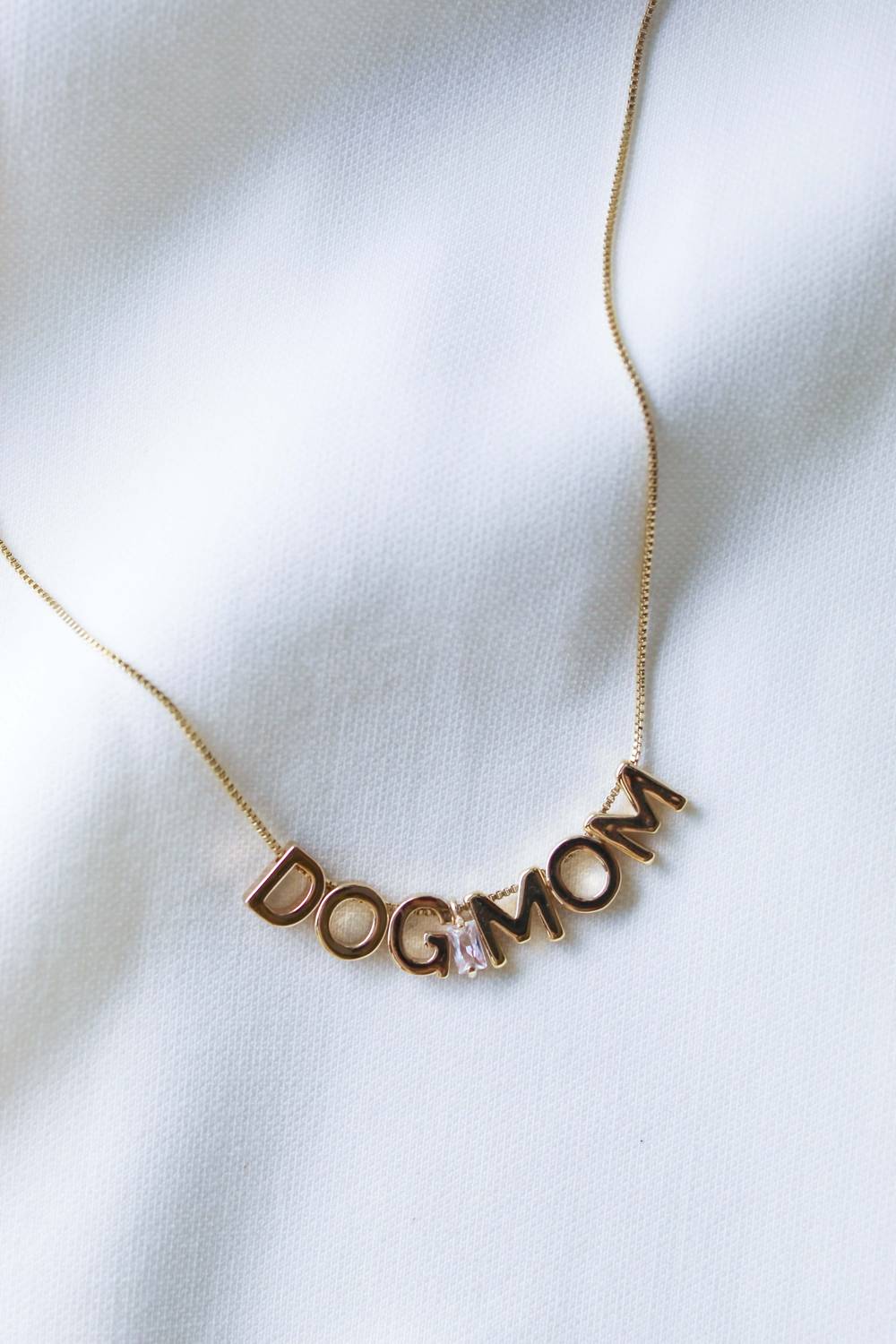 Dog Mom Slide Necklace In Gold