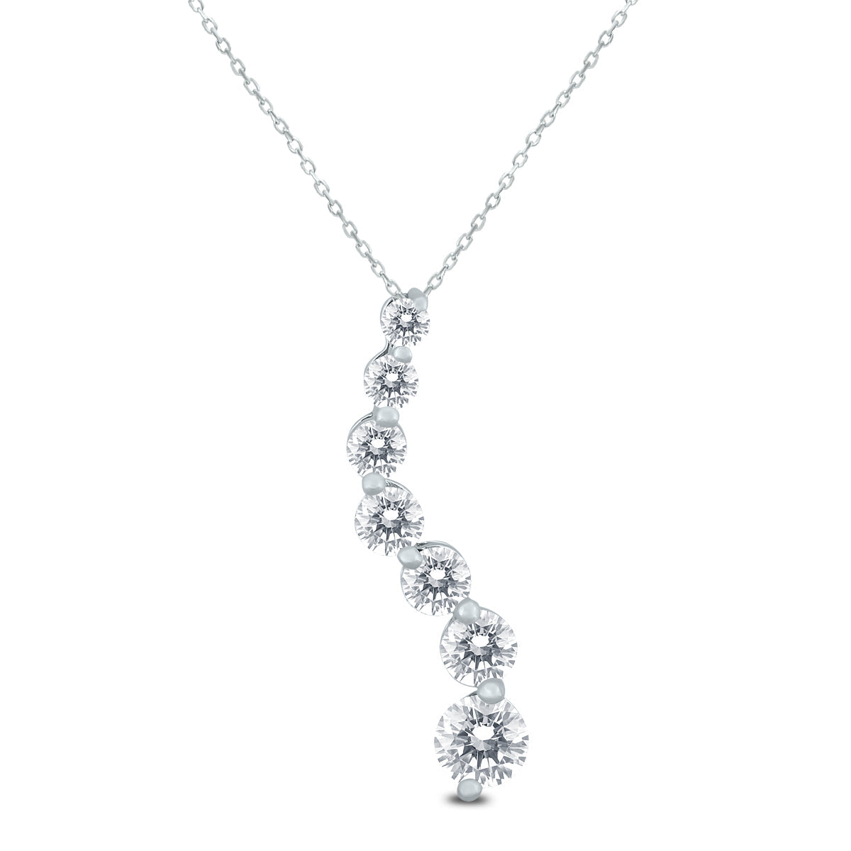 1/4 Carat Tw Diamond Journey Pendant In 10K