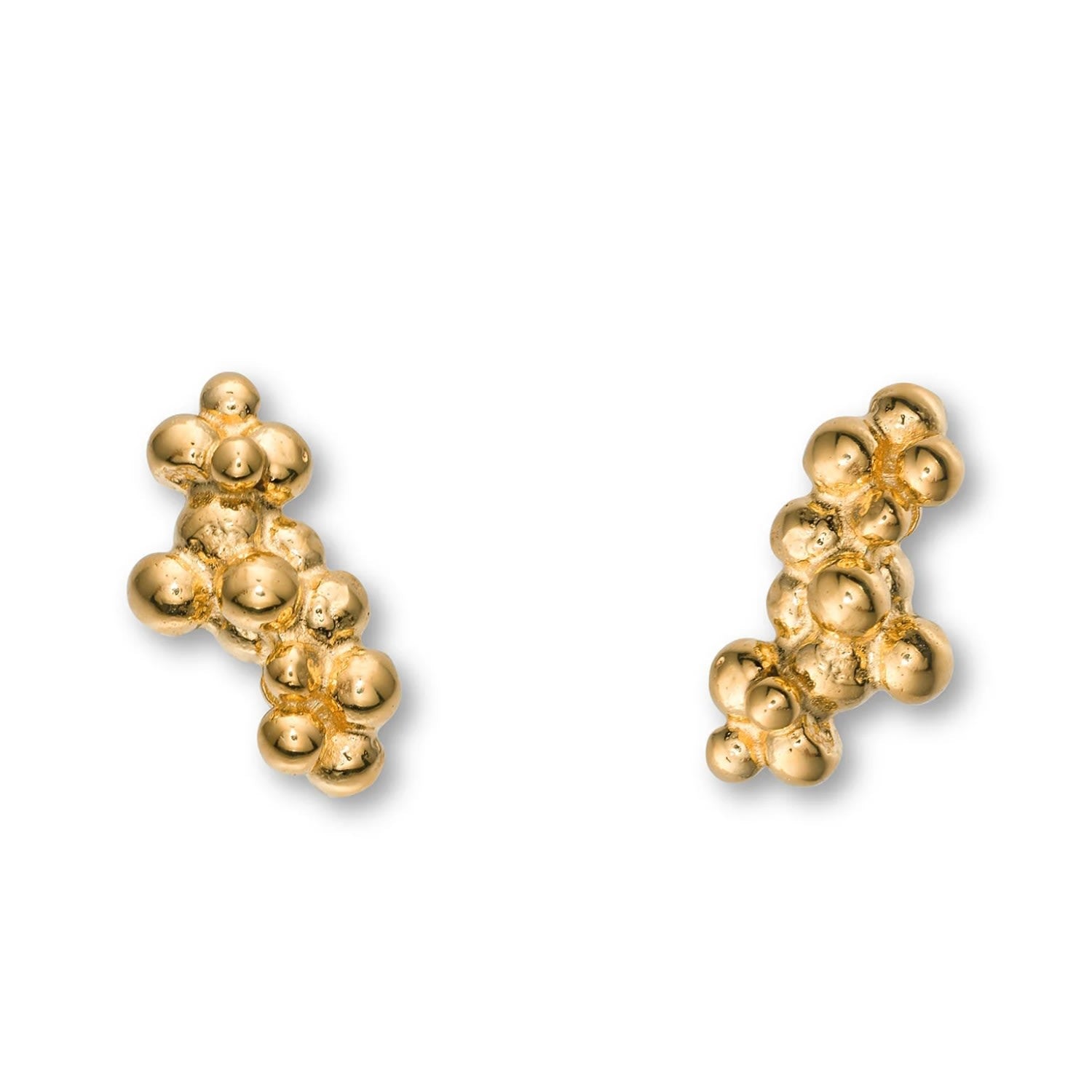 Caviar Stud Earrings 14 Ct Gold