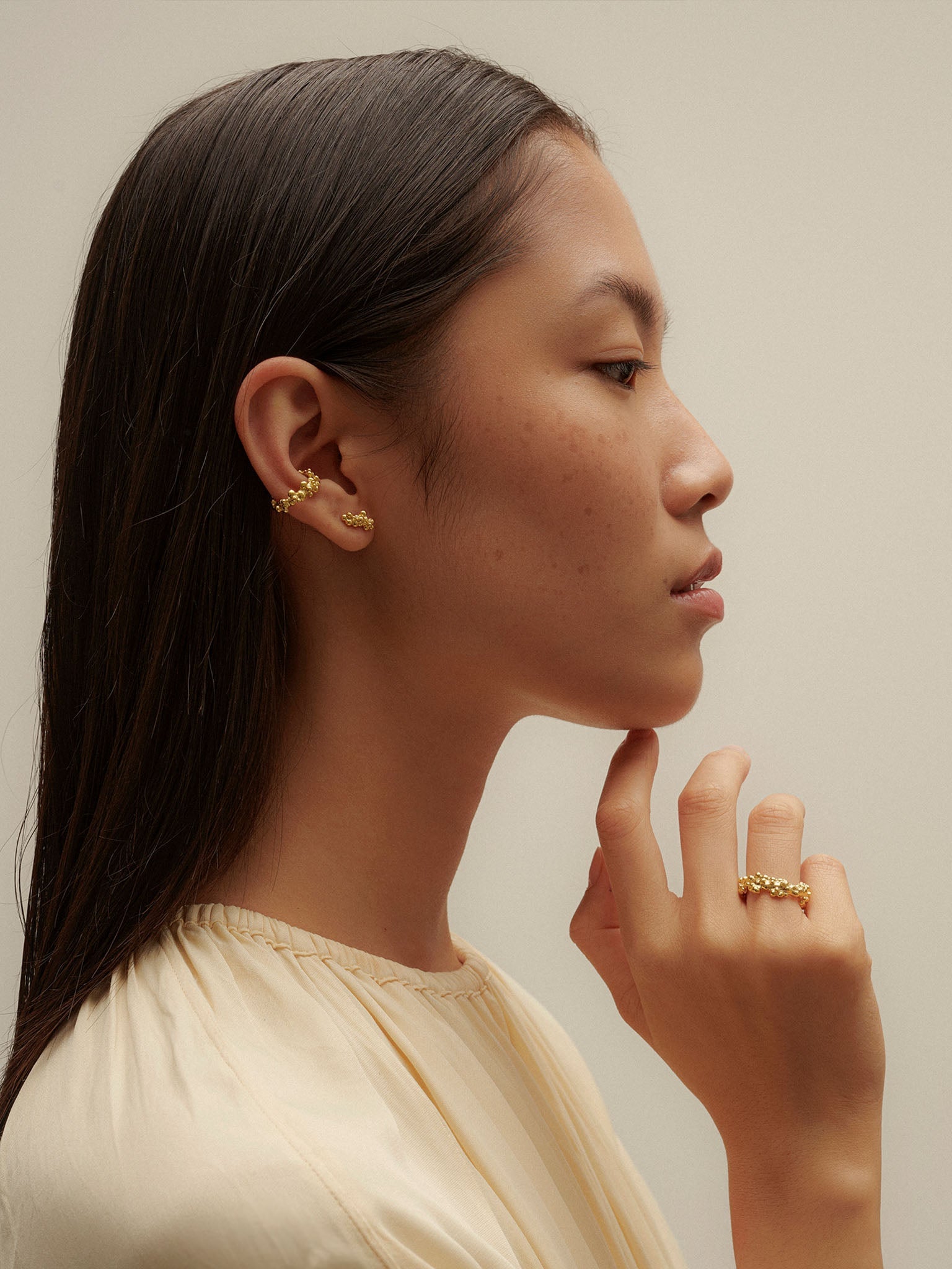 Céleste Deux Ear Cuff Gold