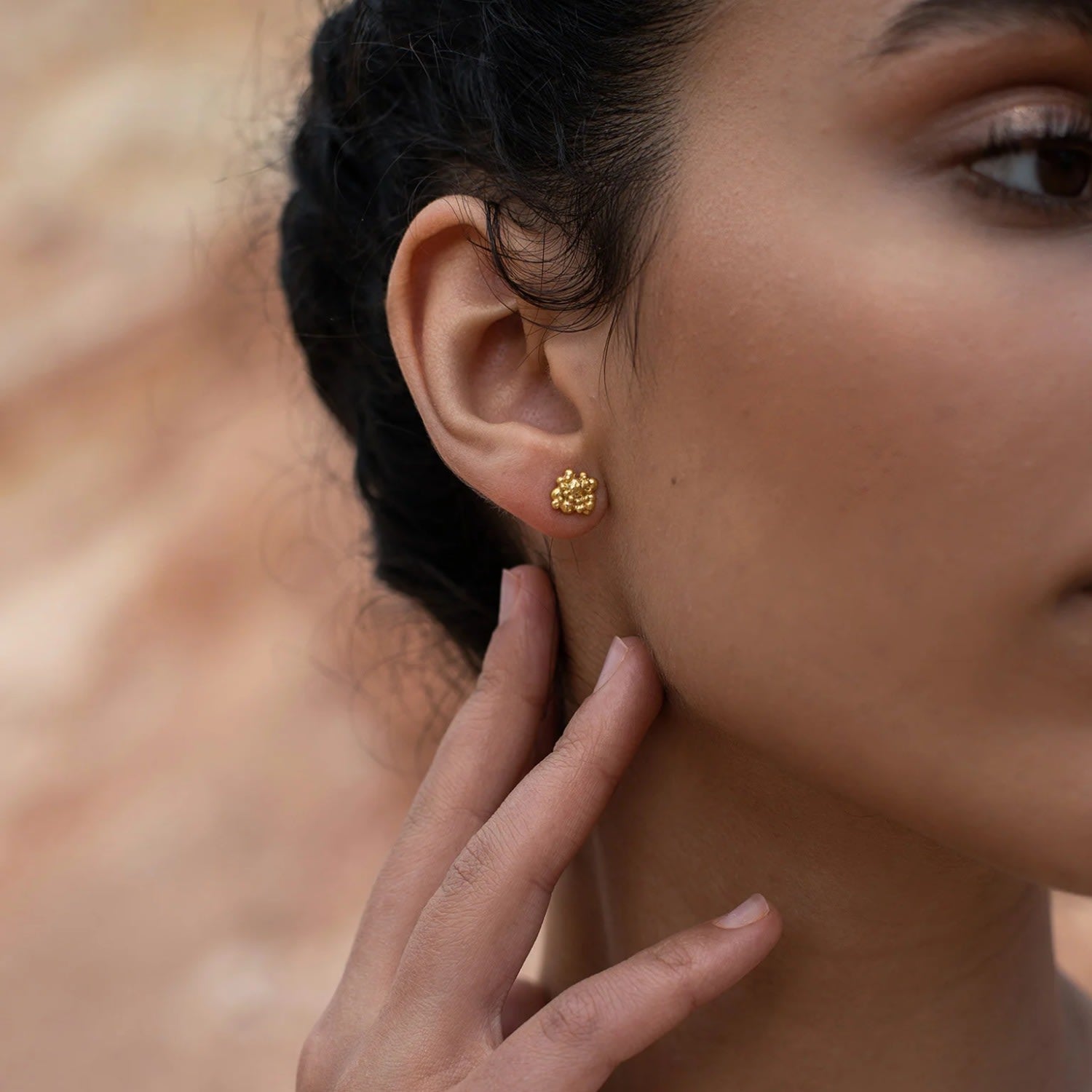 Céleste Deux Small Earrings Gold