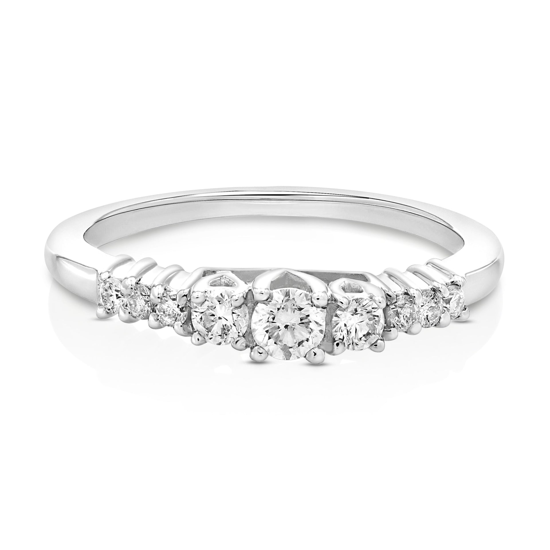 2/5 cttw Diamond 3 Stone Ring 14K White Gold