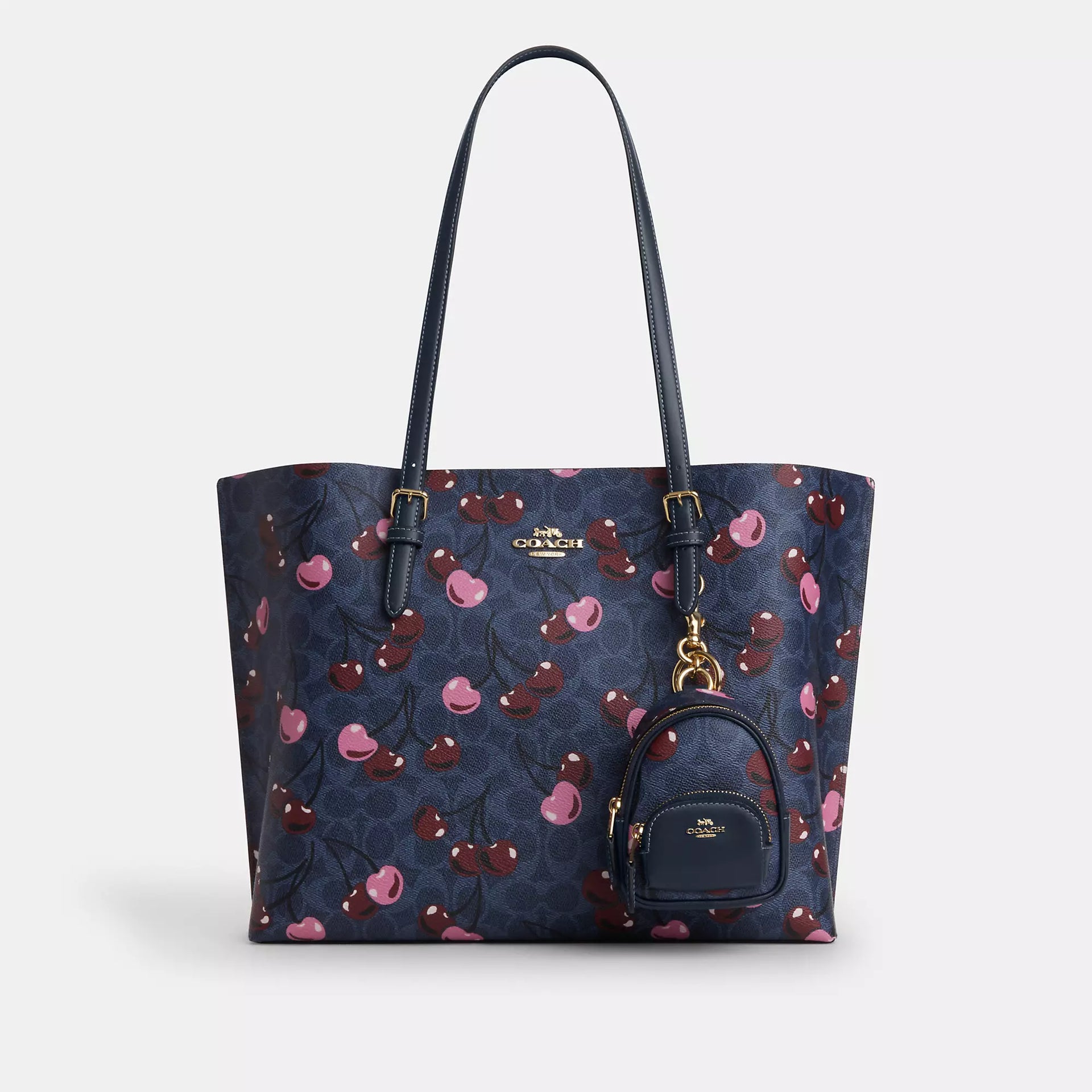 coach heart backpack Munster Johnnie Brocks Printed coated canvas and refined pebble leather Inside zip and multifunction pockets Double zip closure fabric lining Handle with 2 1/4 drop Outside zip pocket Adjustable shoulder straps 10 3/4 (L) x 12 1/2 (H) x 4 3/4 (W) Style No. Softball Heart with red stitches"
