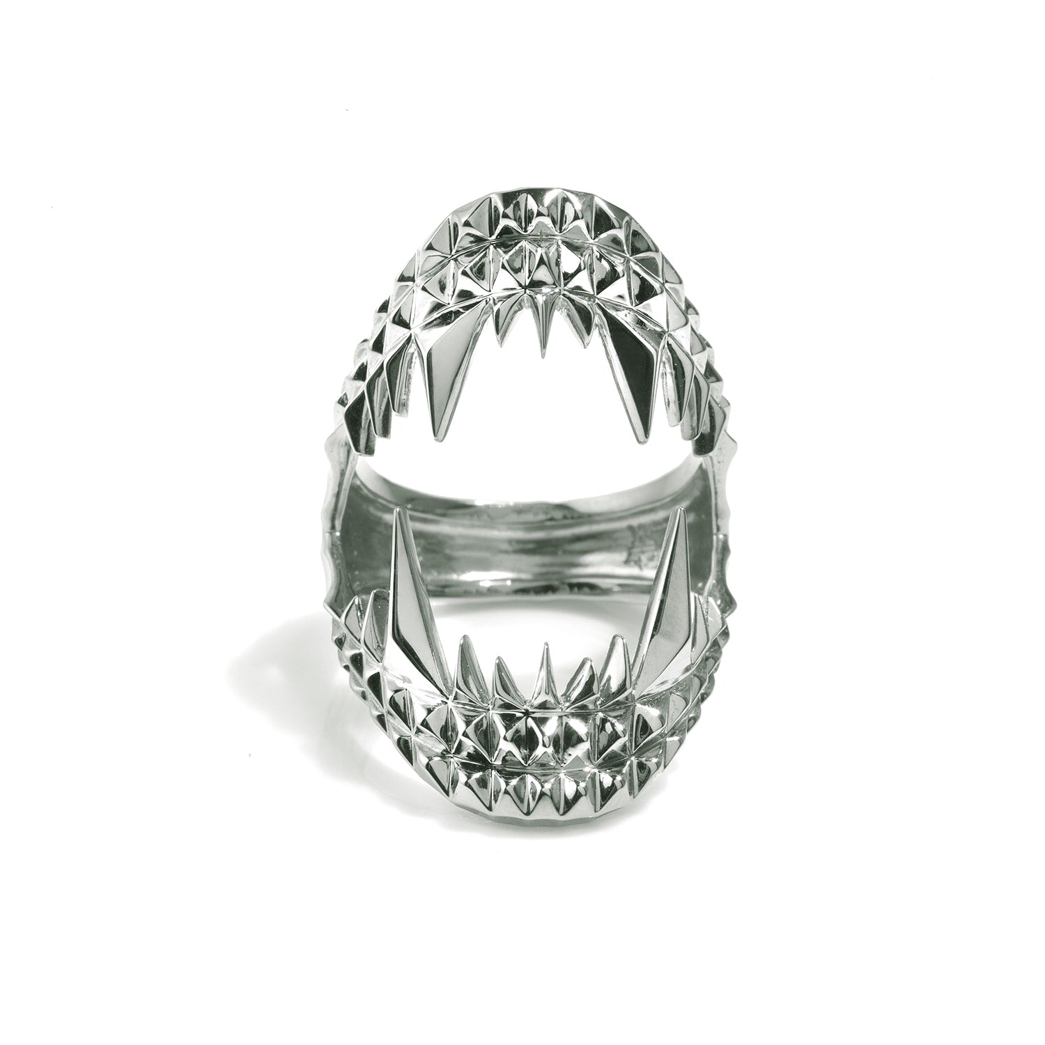 Vampire Bite Ring Silver
