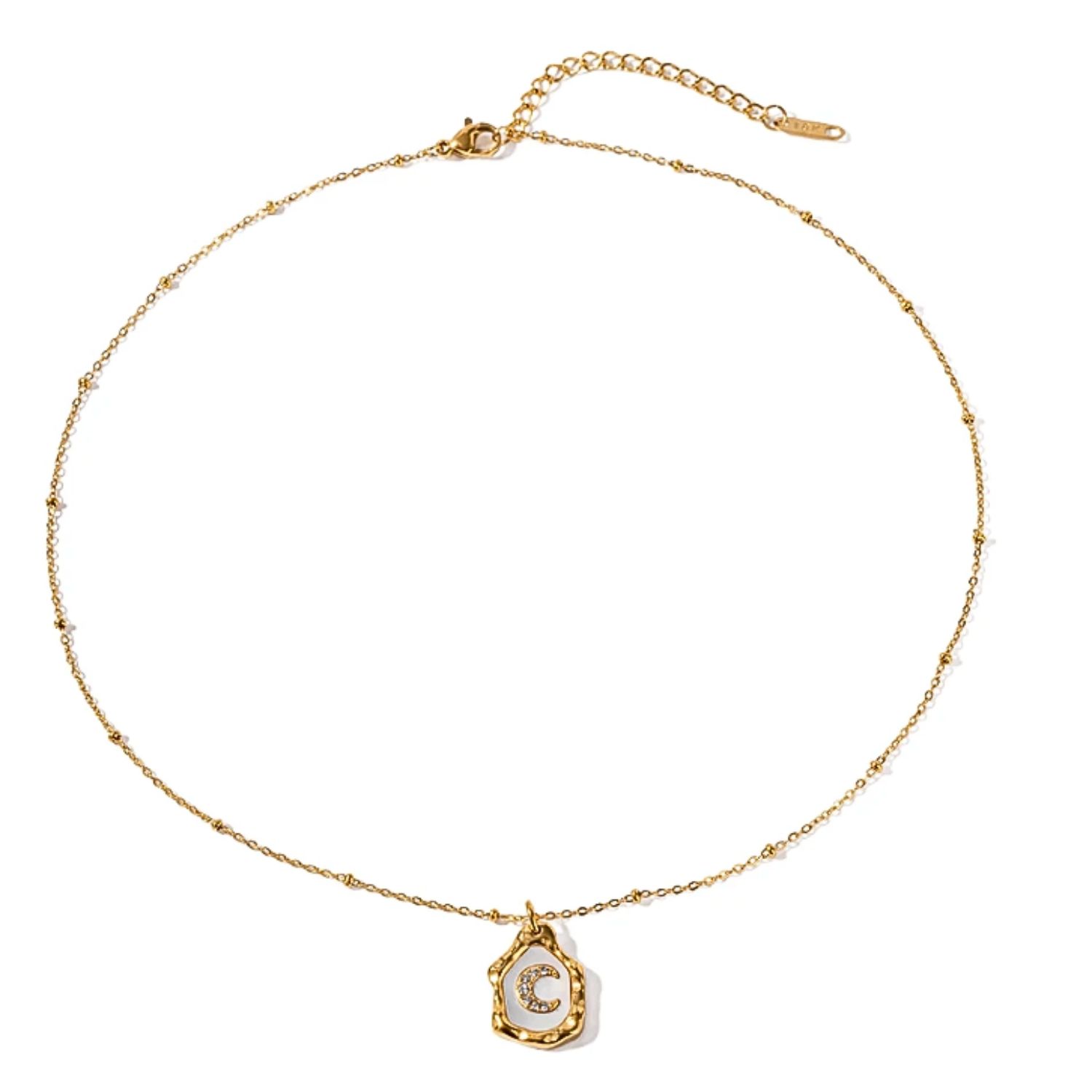 Celeste Moon Pendant Necklace