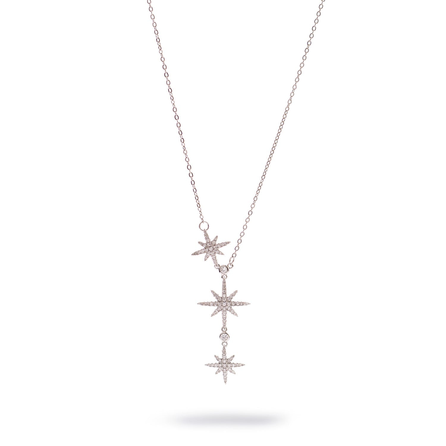 Celestial Cascade Silver Necklace - Silver
