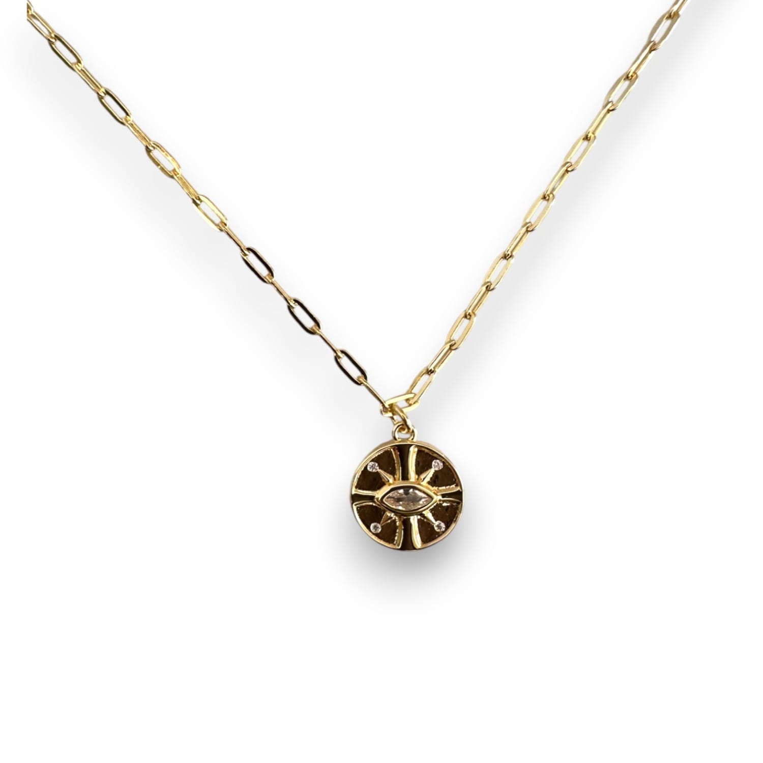 Celestial Compass Pendant Necklace - Gold