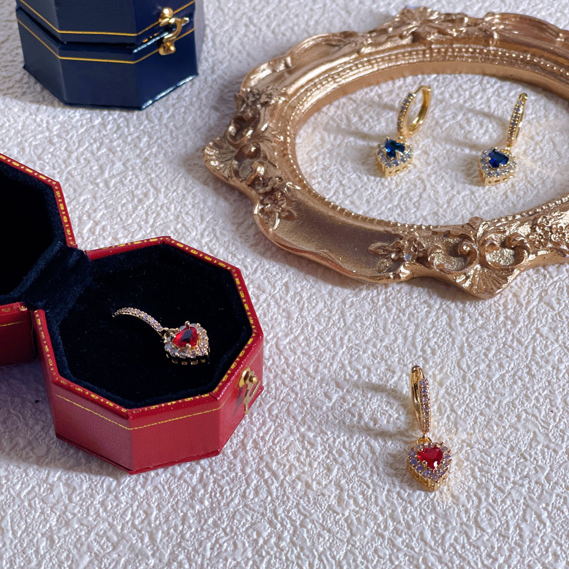 Celestial Heart Gems Earrings