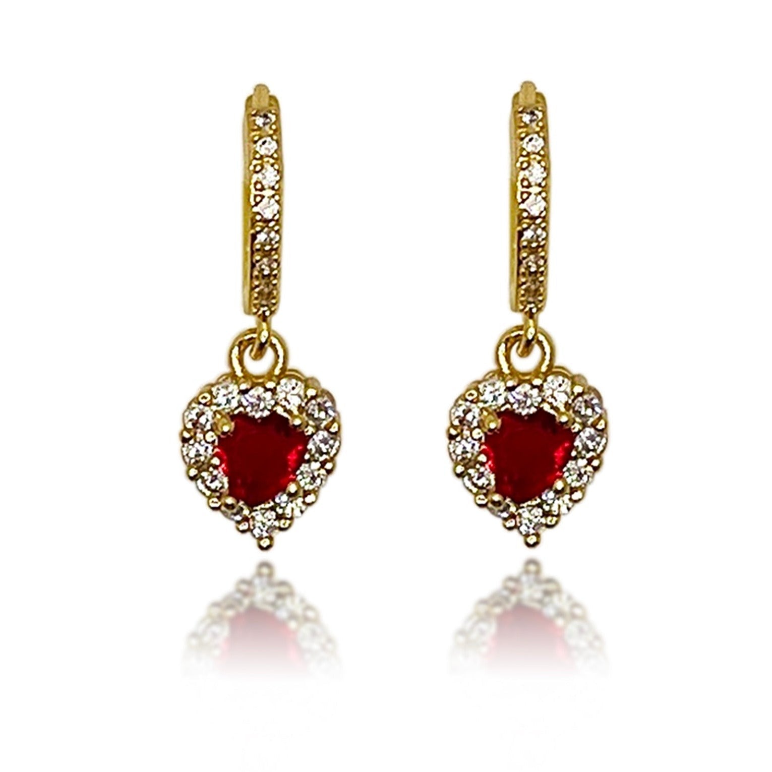 Celestial Heart Gems Earrings