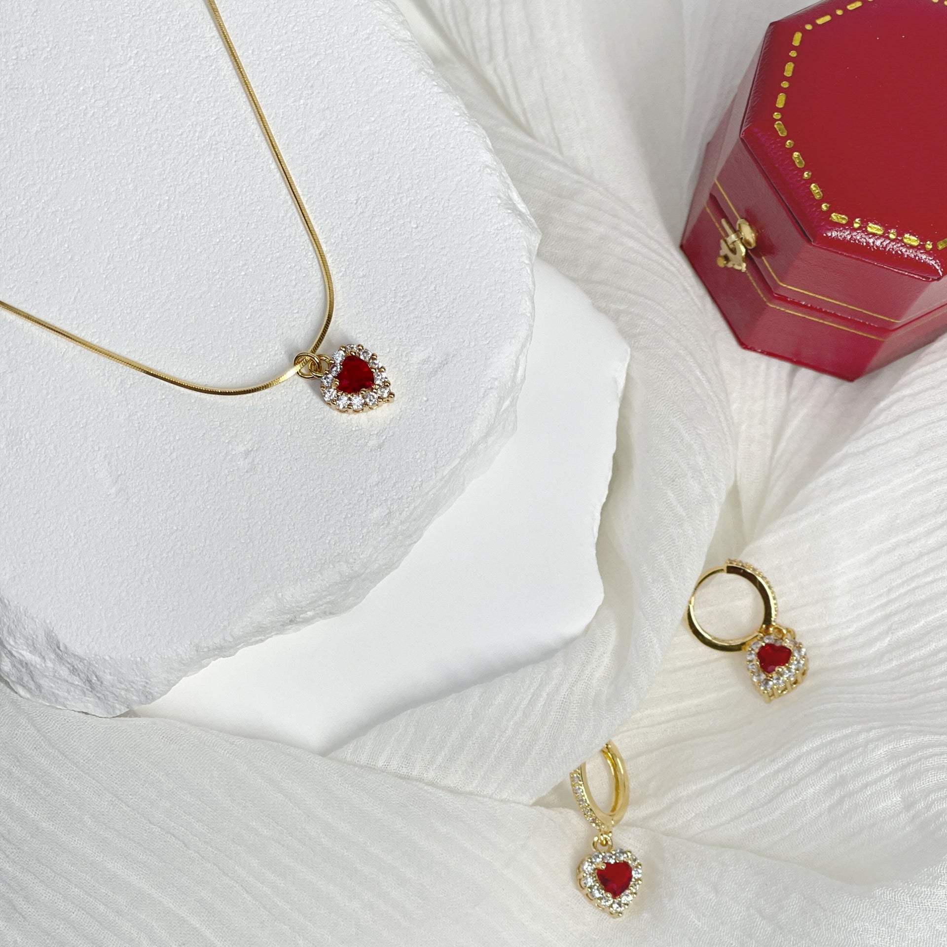 Celestial Heart Gems Necklace