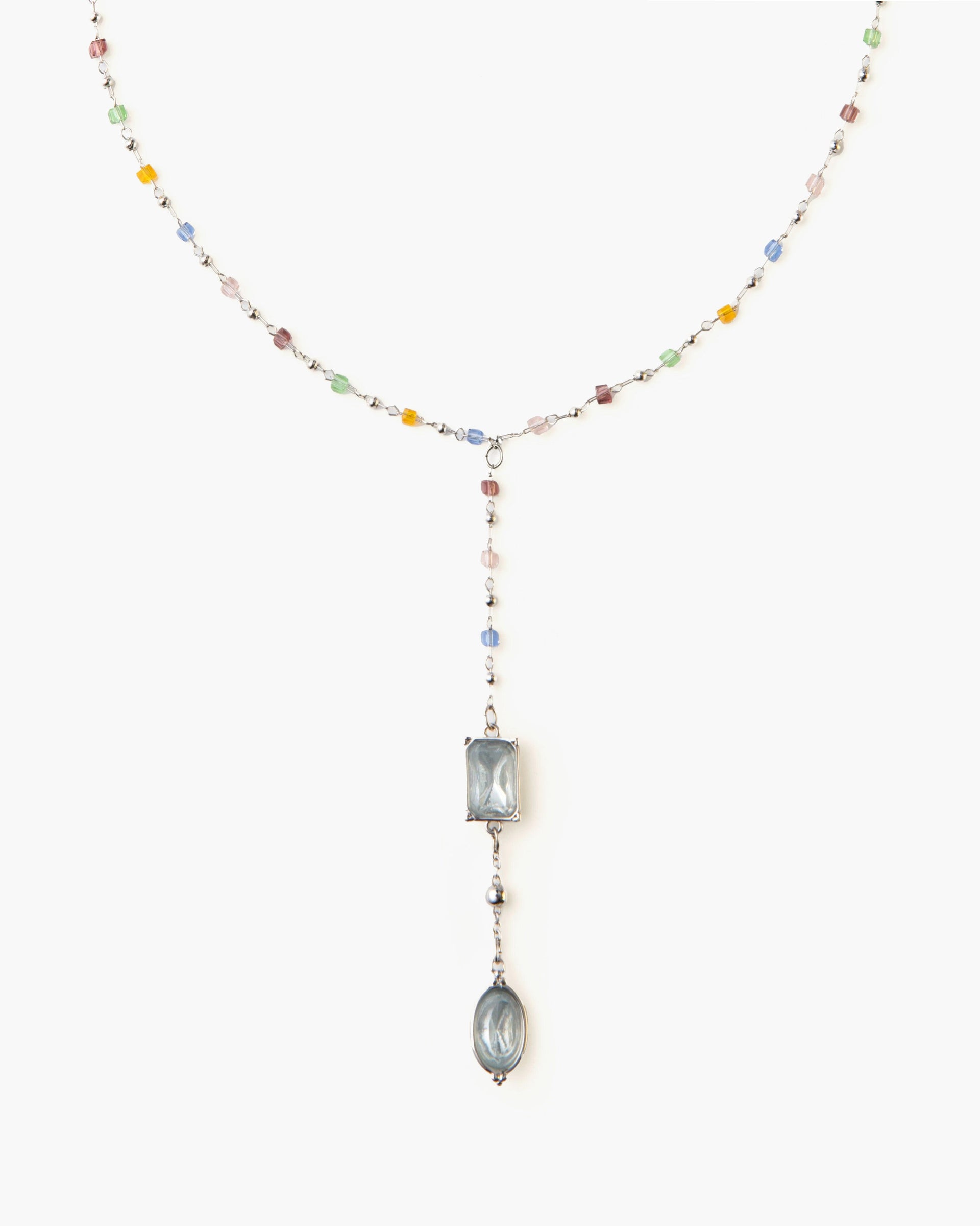 Celestial Lariat Necklace in Silver