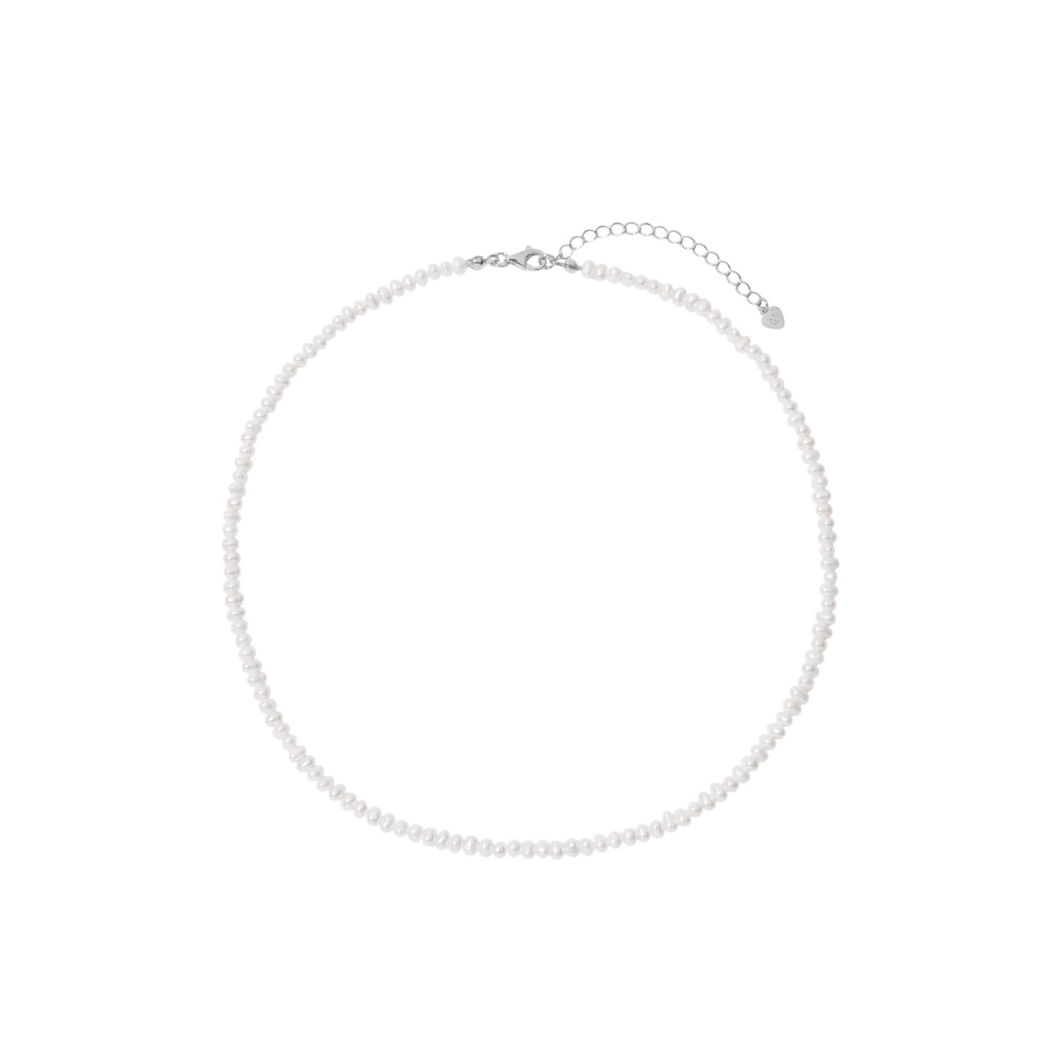 Celia Micro Freshwater Pearl Choker Necklace In Silver