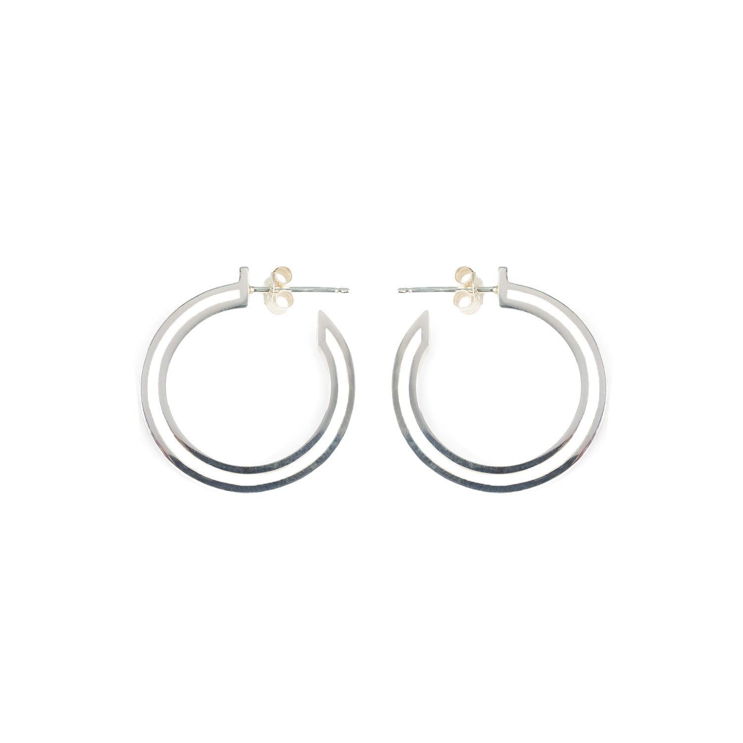 Small Double Hoops - Silver