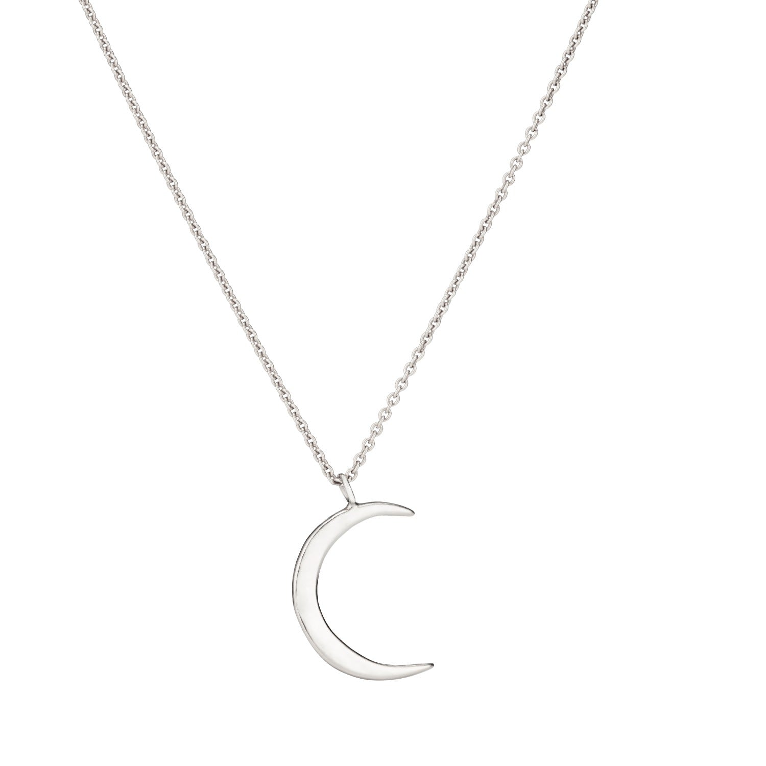 Sterling Silver Crescent Moon Necklace