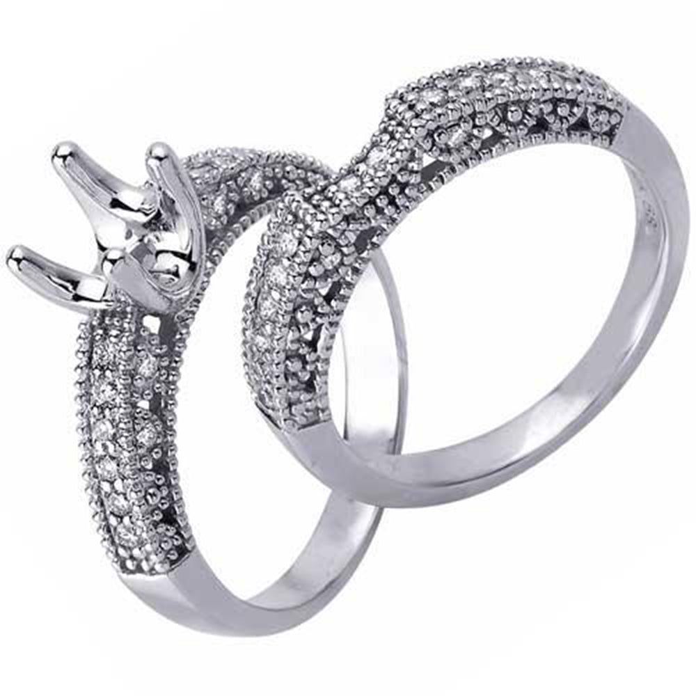 5/8 ct Diamond Engagement Matching Wedding Ring Setting