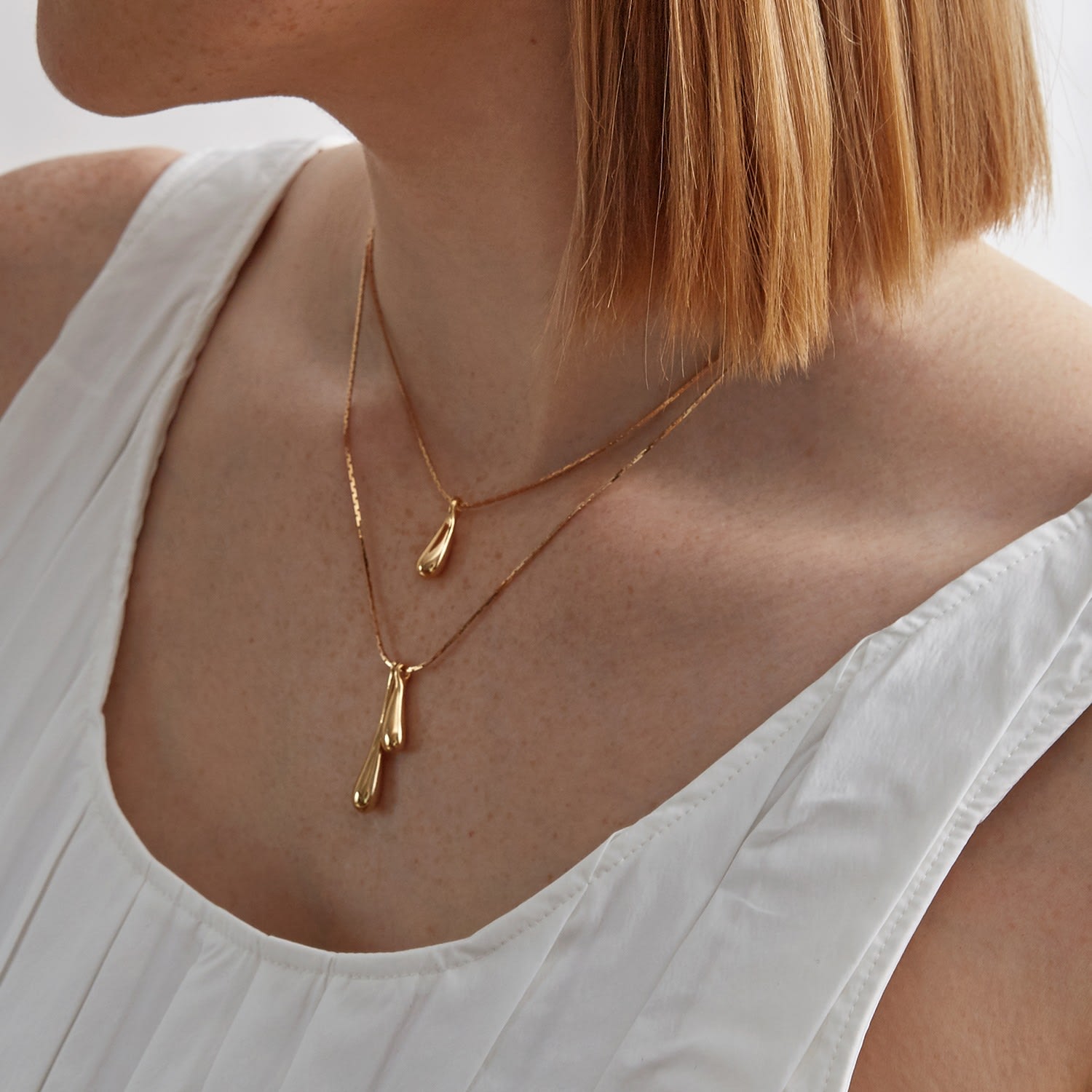 Droplet Pendant - Single - Gold