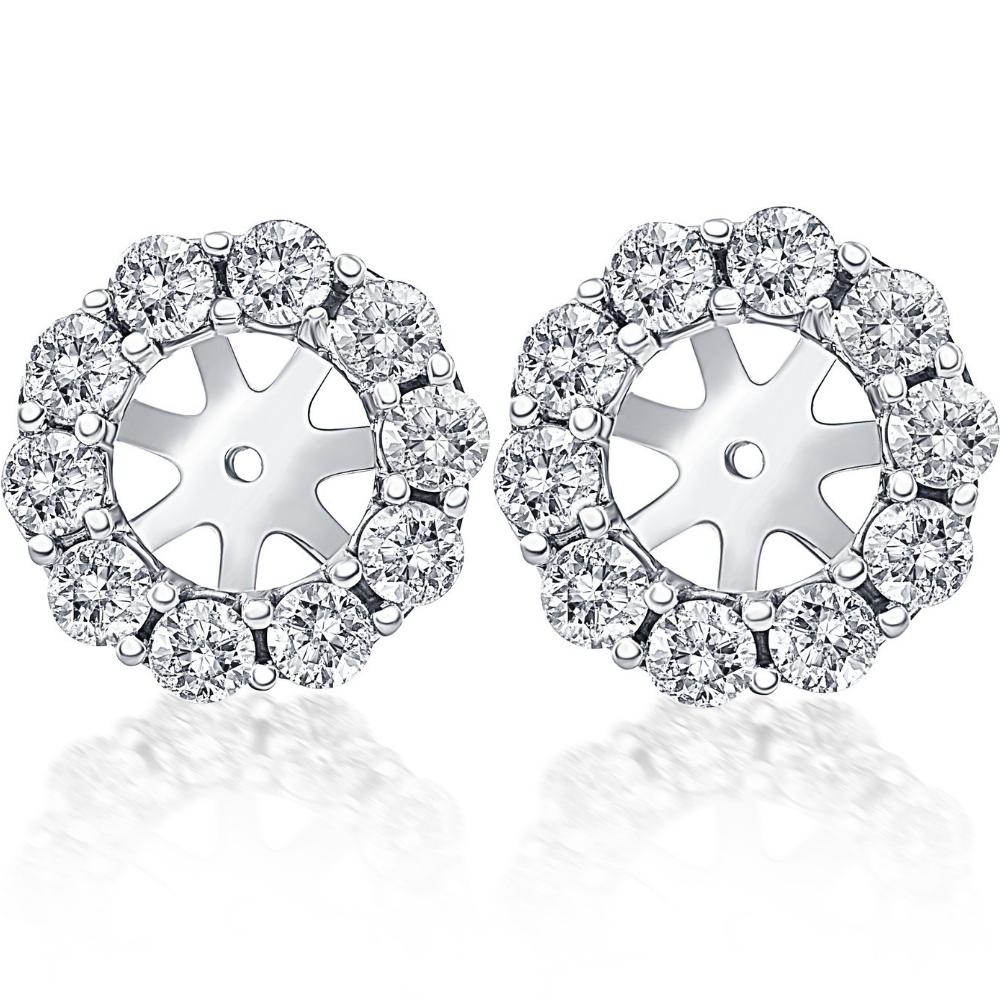 14K White Gold 1/2 CT. Diamond Earring Jackets (up to 6mm)