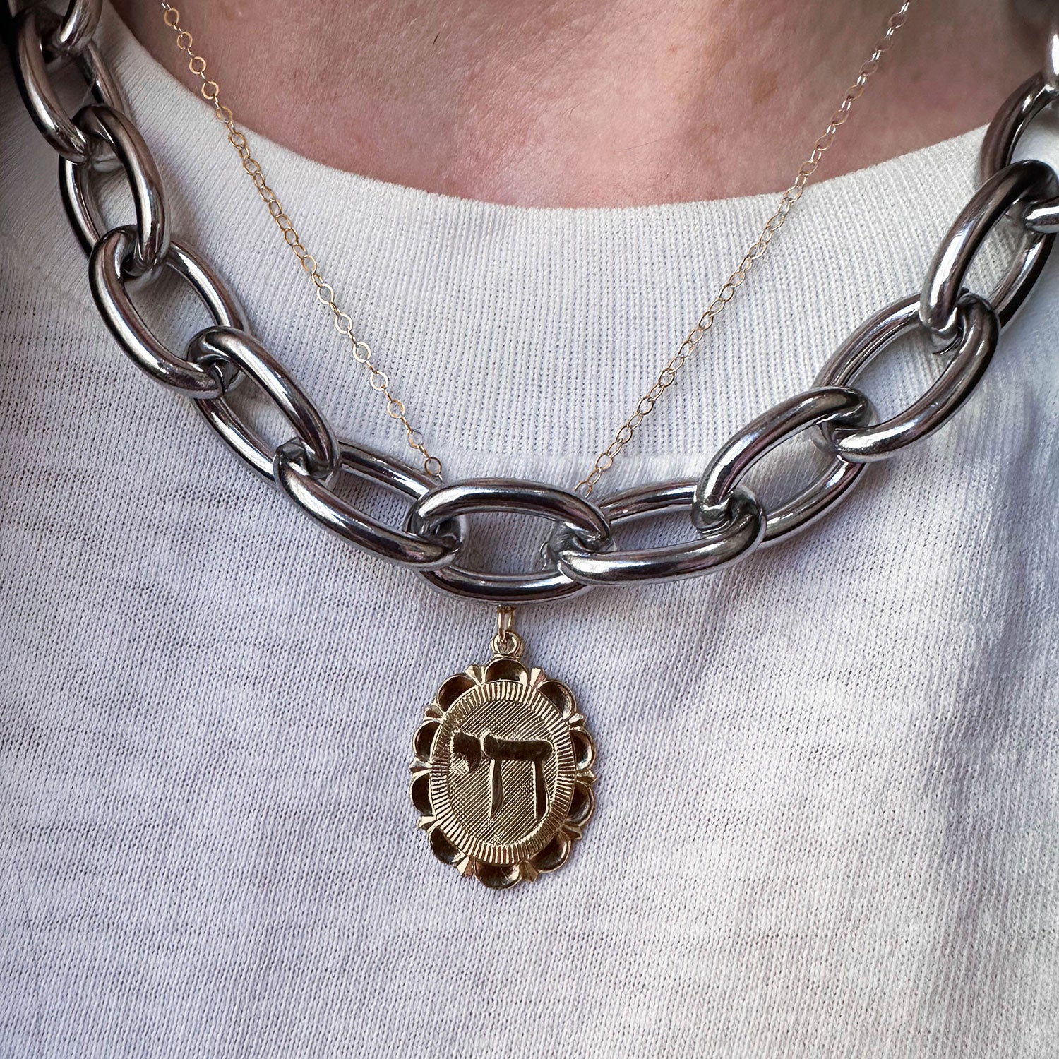 Chai Gold Filled Necklace Delicate Pendant Jewish Charm Dainty